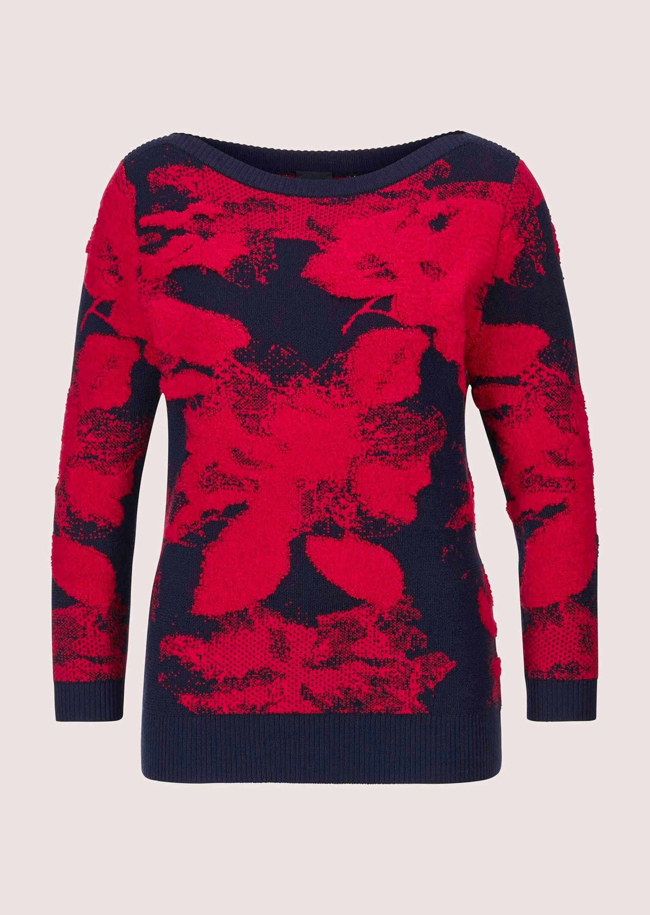 MADELEINE Longpullover "Stricktop Jacquardpullover mit Druck, Langarm" günstig online kaufen