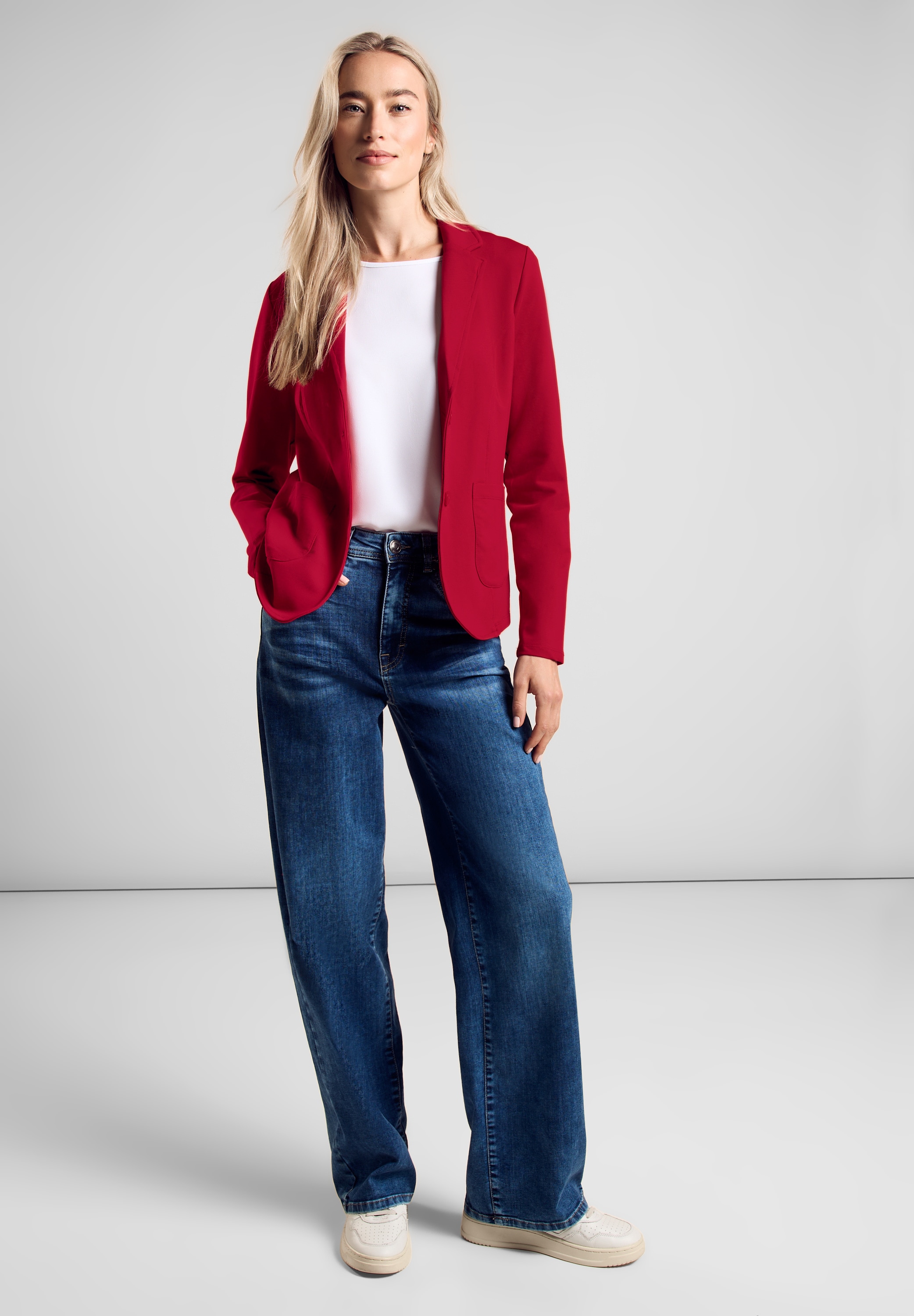 STREET ONE Sweatblazer, aus Baumwolle mit Stretchanteil