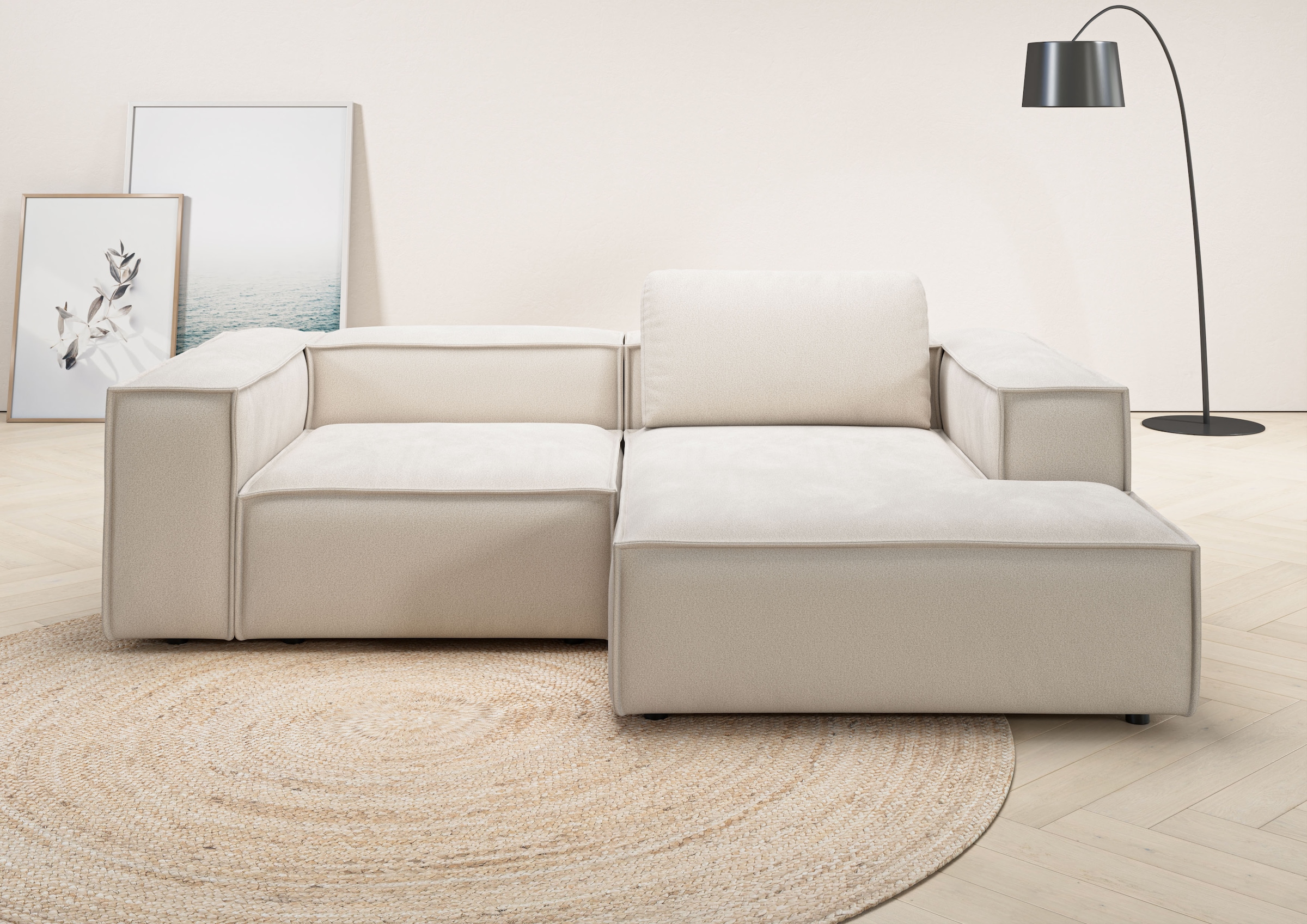 Places of Style Ecksofa "Watertown, kompakte L-Form, 246 cm breite für klei günstig online kaufen