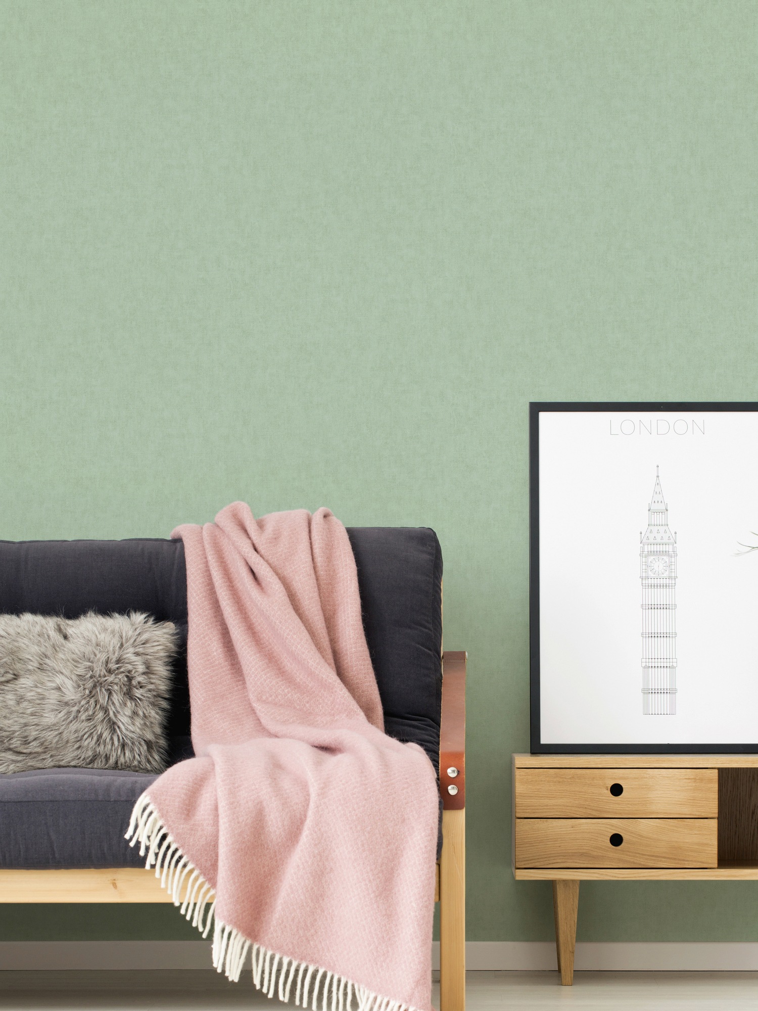 A.S. Création Vliestapete »Geo Nordic«, einfarbig-unifarben-uni, Tapete Uni einfarbig Tapeten Wohnzimmer Schlafzimmer Küche modern Büro