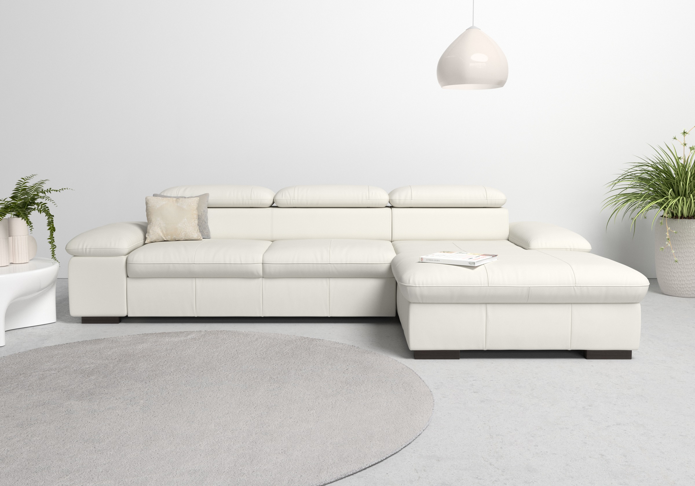 OTTO home Ecksofa "Alberto L-Form" mit Kopfteilverstellung, wahlweise mit Schlaffunktion