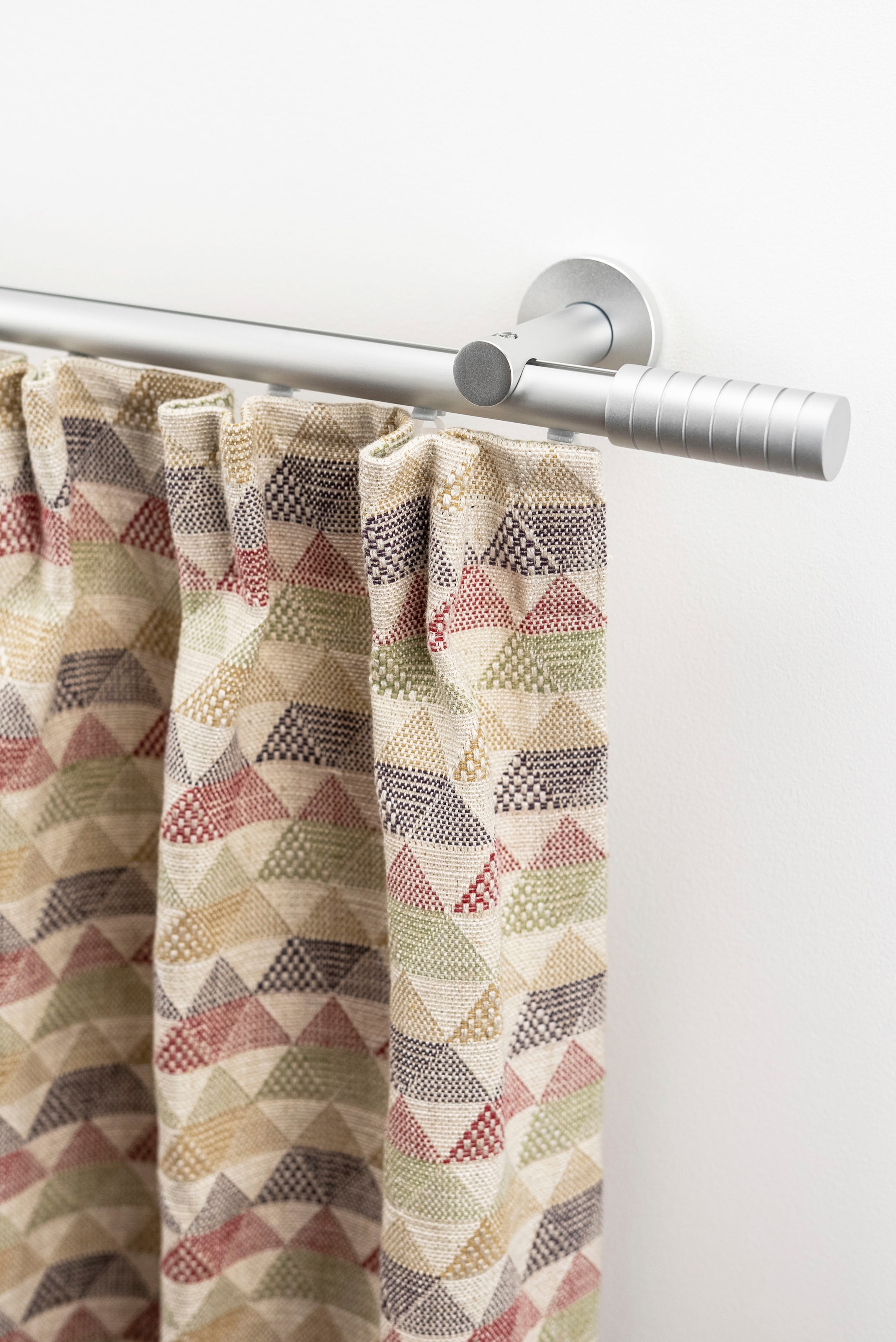 Gardinenstange GARESA, B:65cm L:150cm Ø:20mm, silber, Aluminium, Wohnzimmer, Gardinenstangen, "EASY"