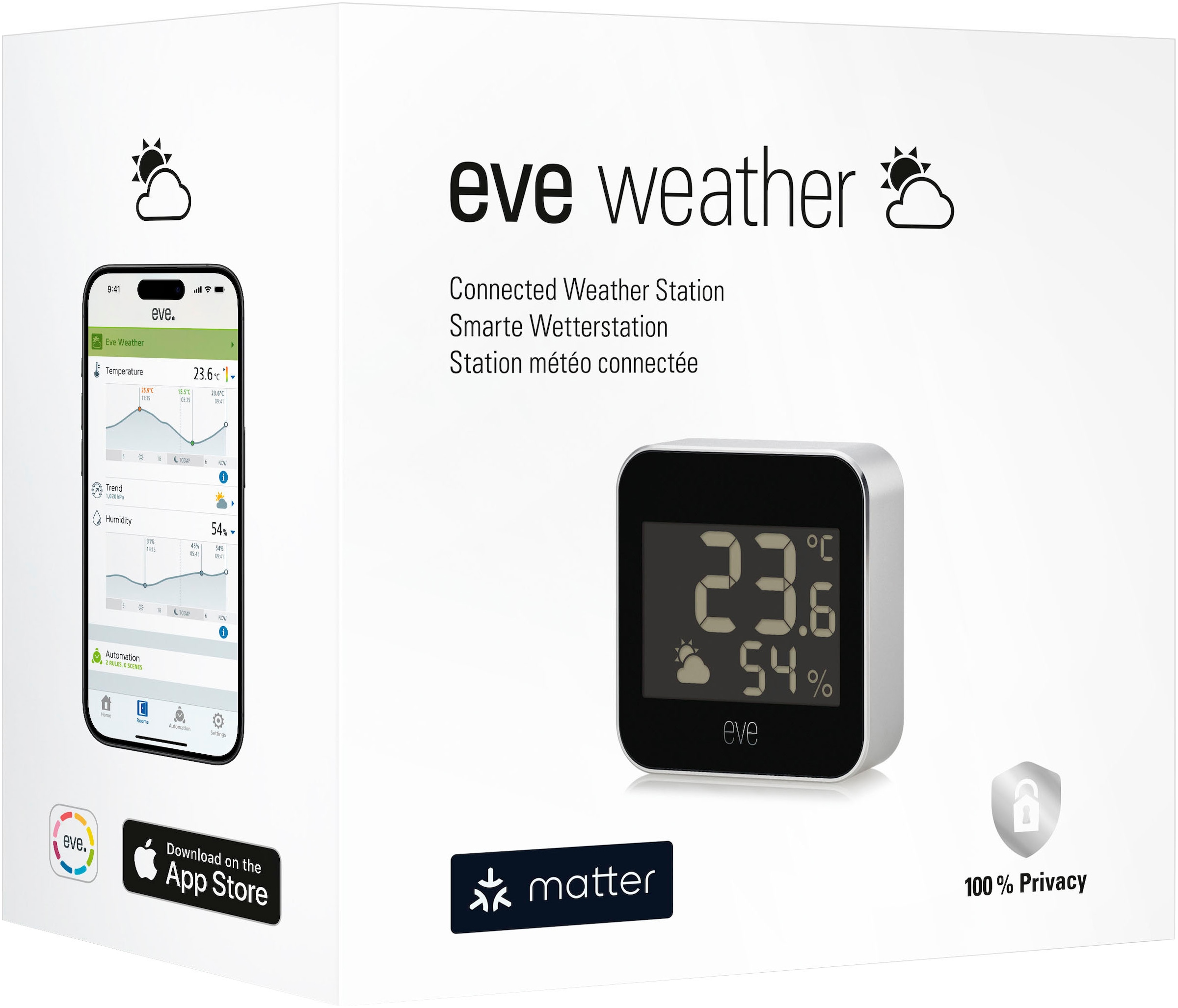 EVE Sensor »Weather (HomeKit) 2er Pack«, (Packung, 2 St.)