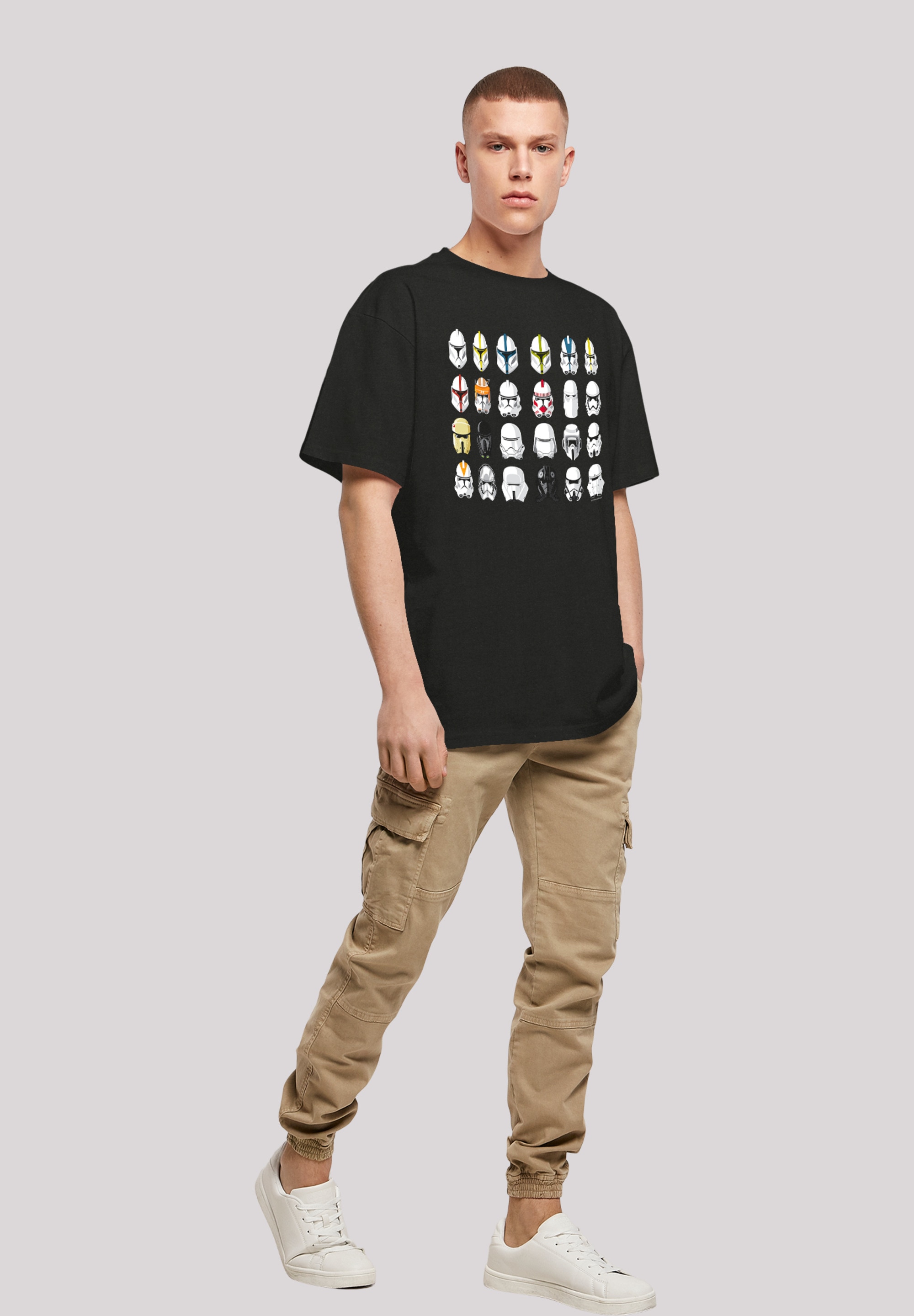 F4NT4STIC T-Shirt »Star Wars Stormtrooper Helmets CAD«, Print