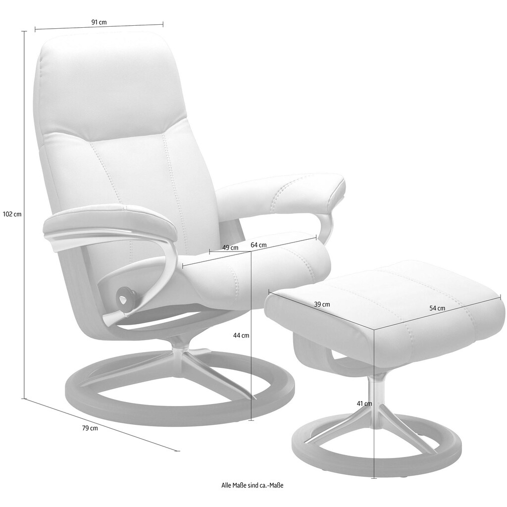 Stressless® Relaxsessel »Consul«, (Set, Relaxsessel mit Hocker)