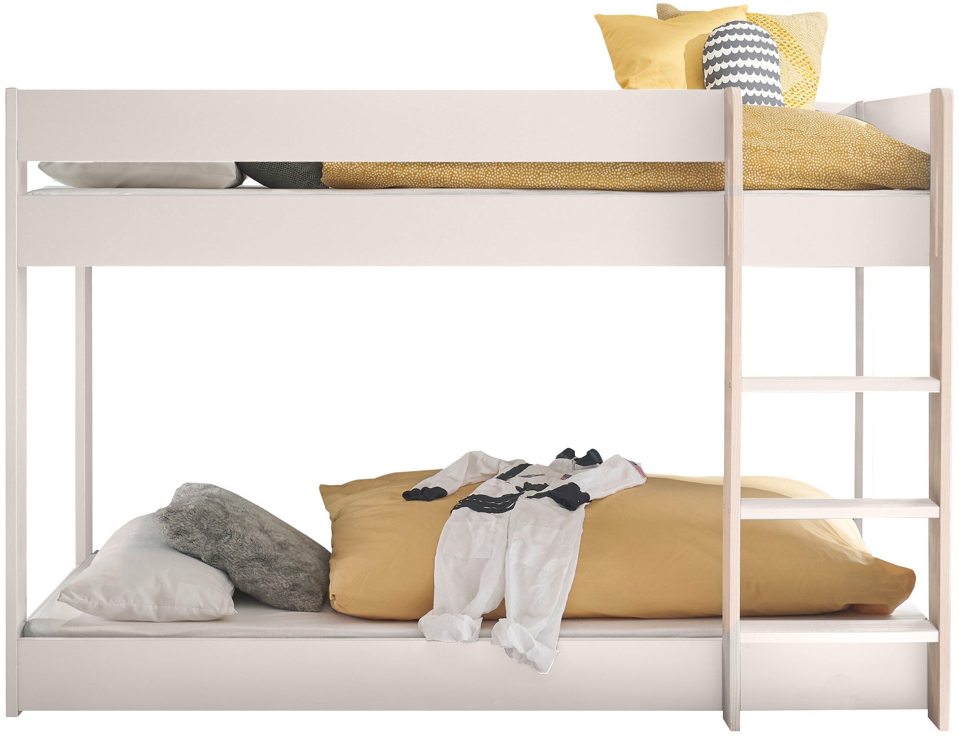 Begabino Bettgestell »Lauri Bett, Etagenbett, Hochbett«, 2 Liegeflächen, mit Leiteraufstieg zum oberen Bett