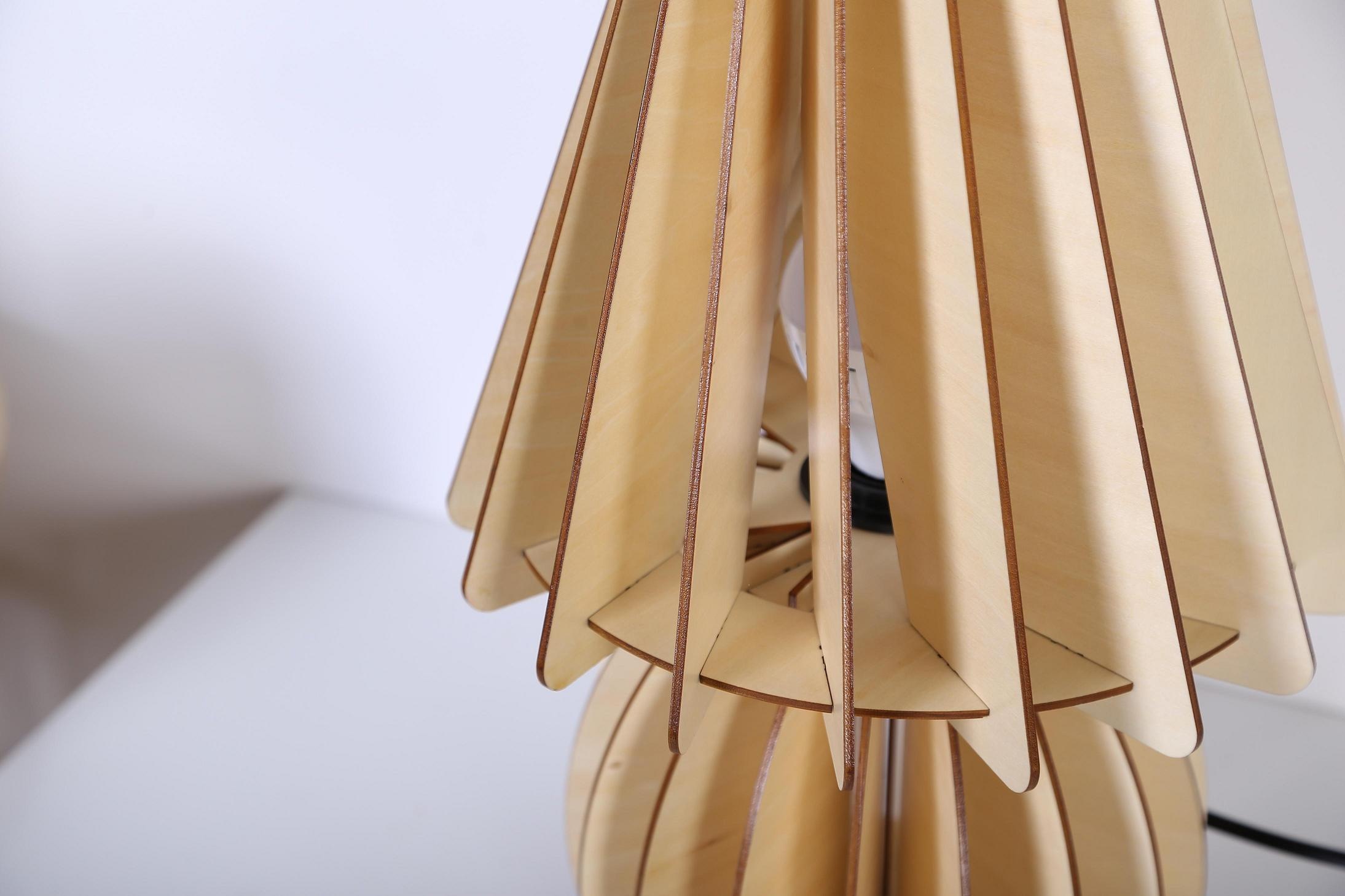 Kayoom Tischleuchte »Tischlampe Gino Holz«, 1 flammig, Leuchtmittel E27 | ohne Leuchtmittel, modern, vielseitig kombinierbar