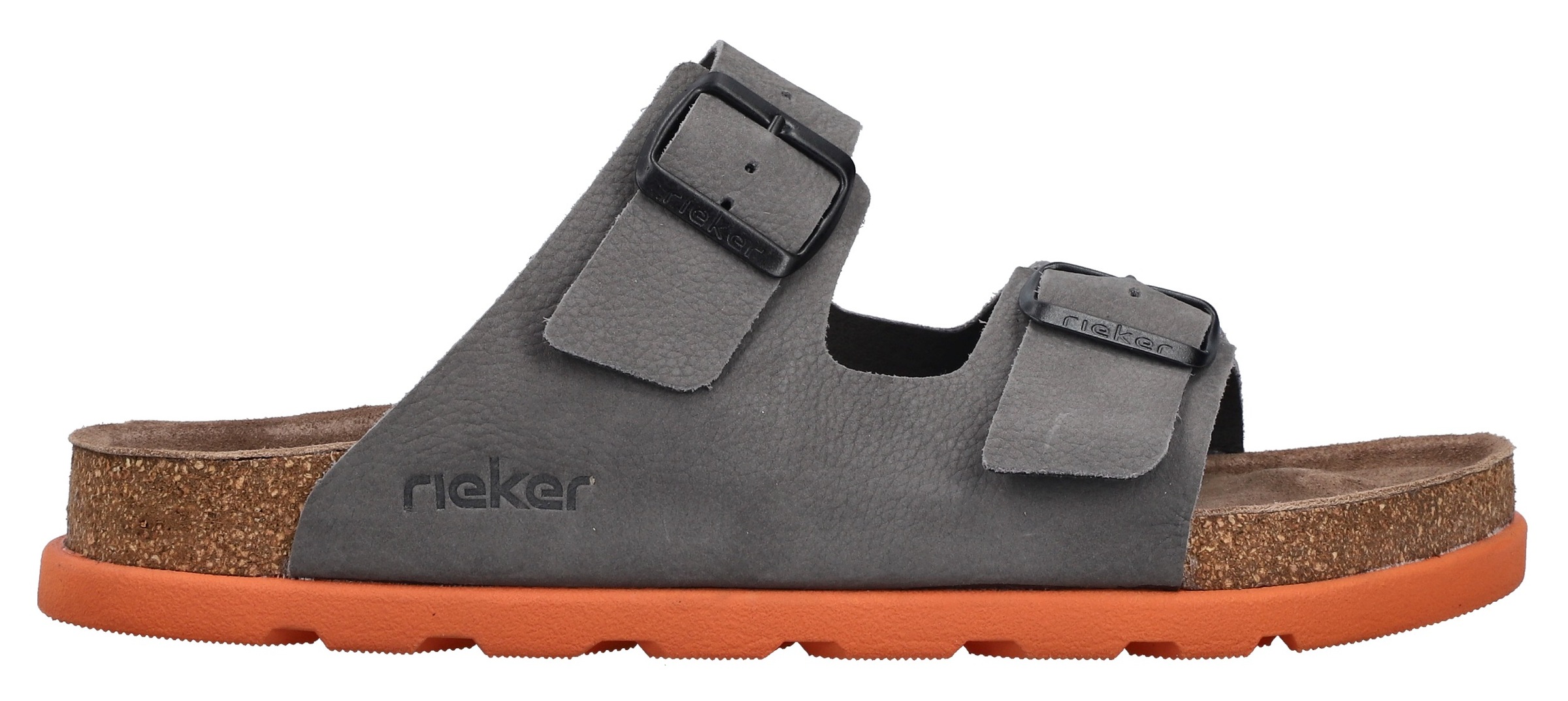 Rieker Pantolette, Sommerschuh, Strandschuh, Hausschuh mit bequemem Fußbett