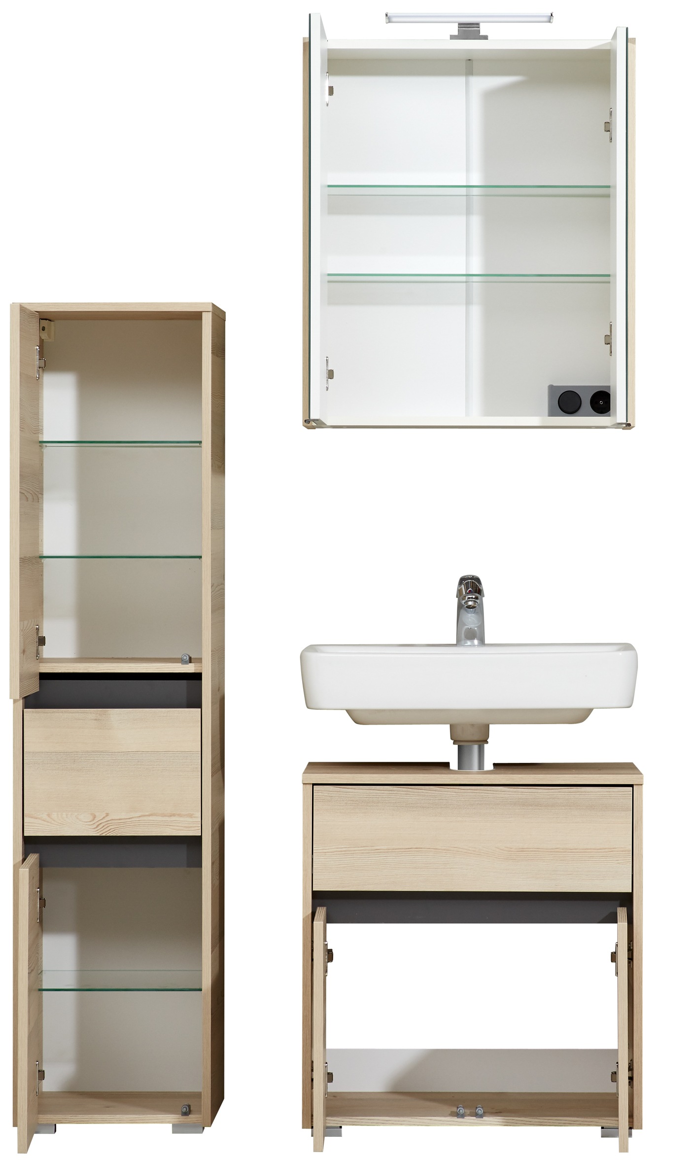 Saphir Badmöbel-Set "Quickset 393" Komplett-Set, 3 Stk. tlg. günstig online kaufen