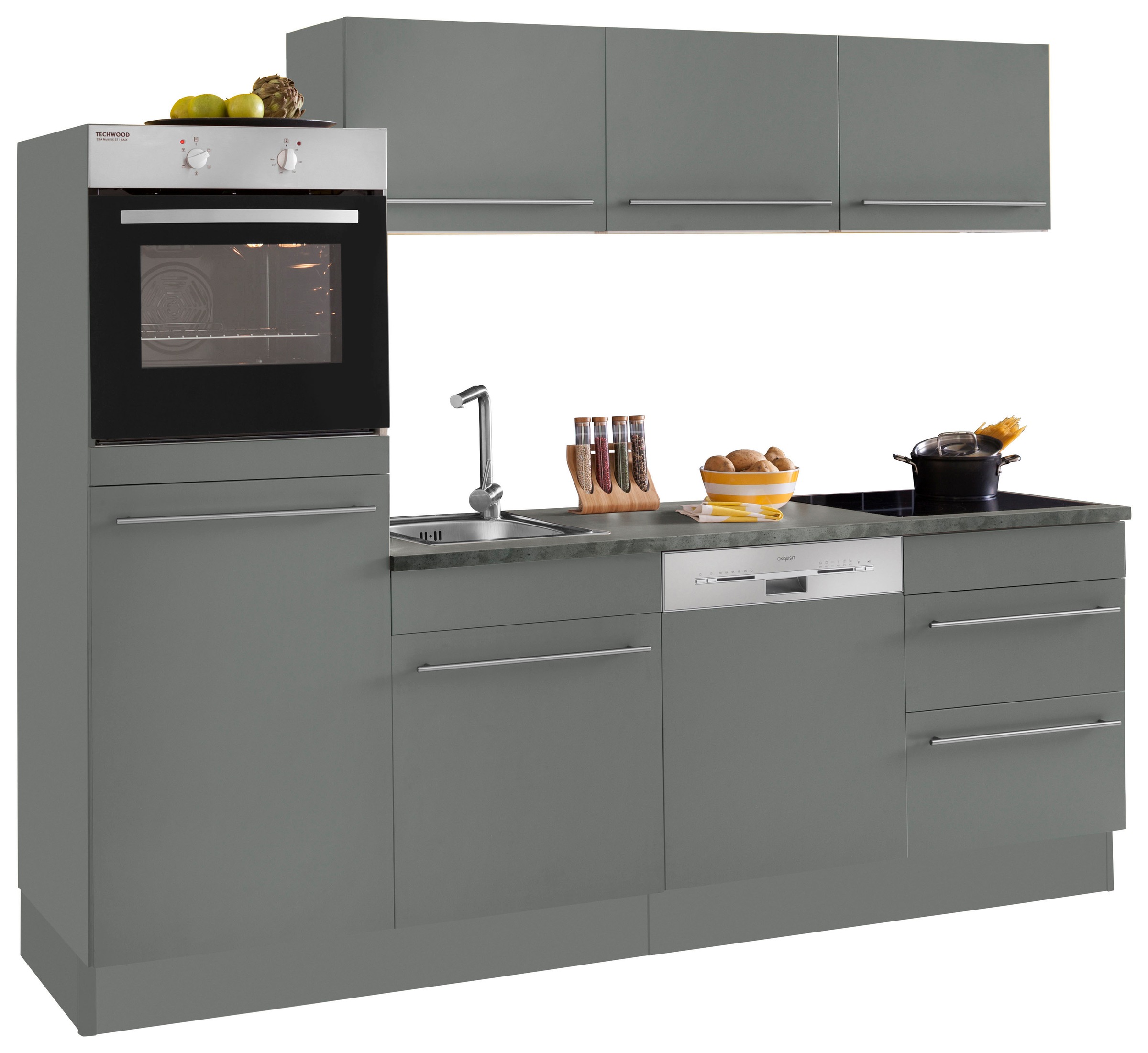 OPTIFIT Küche "Bern", Breite 240 cm, ohne E-Geräte, Stärke der Arbeitsplatte wählbar