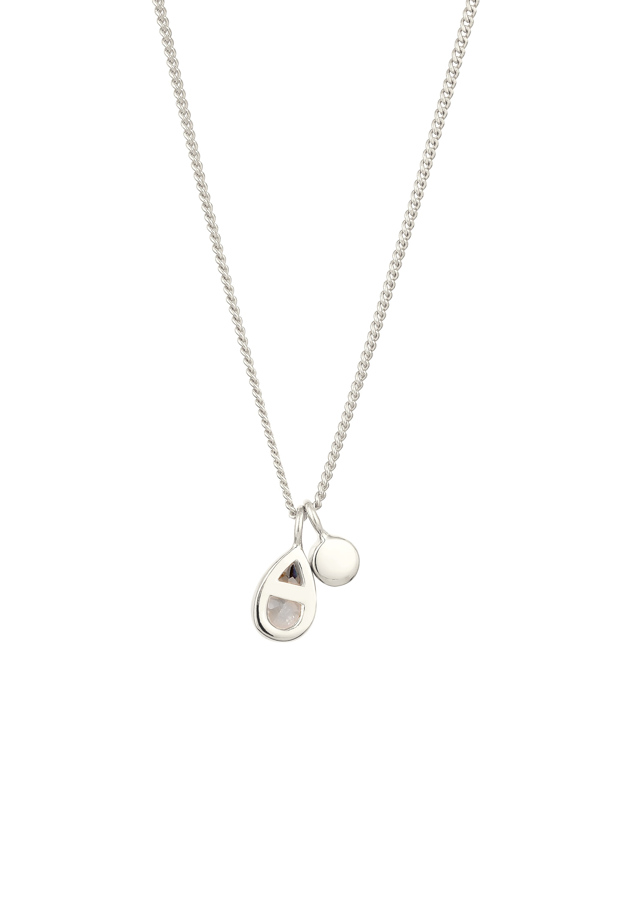 Elli Silberkette »Halskette Anhänger Tropfen Zirkonia Weiß 925 Sterling Silber«