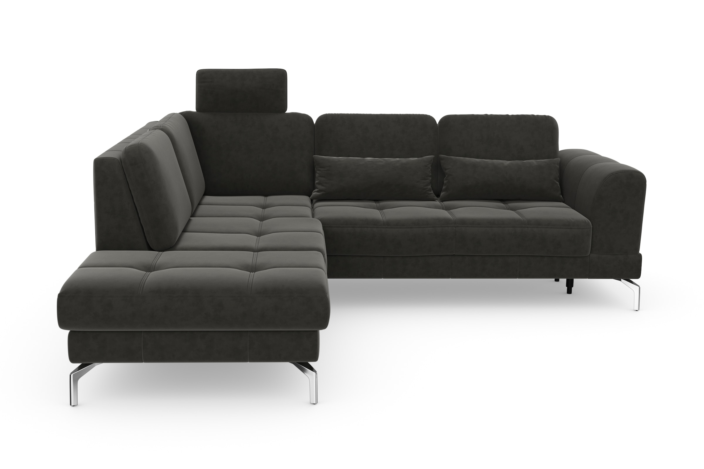 sit&more Ecksofa »Bendigo L-Form«, inklusive Sitztiefenverstellung, Bodenfreiheit 15 cm, in 2 Fußfarben