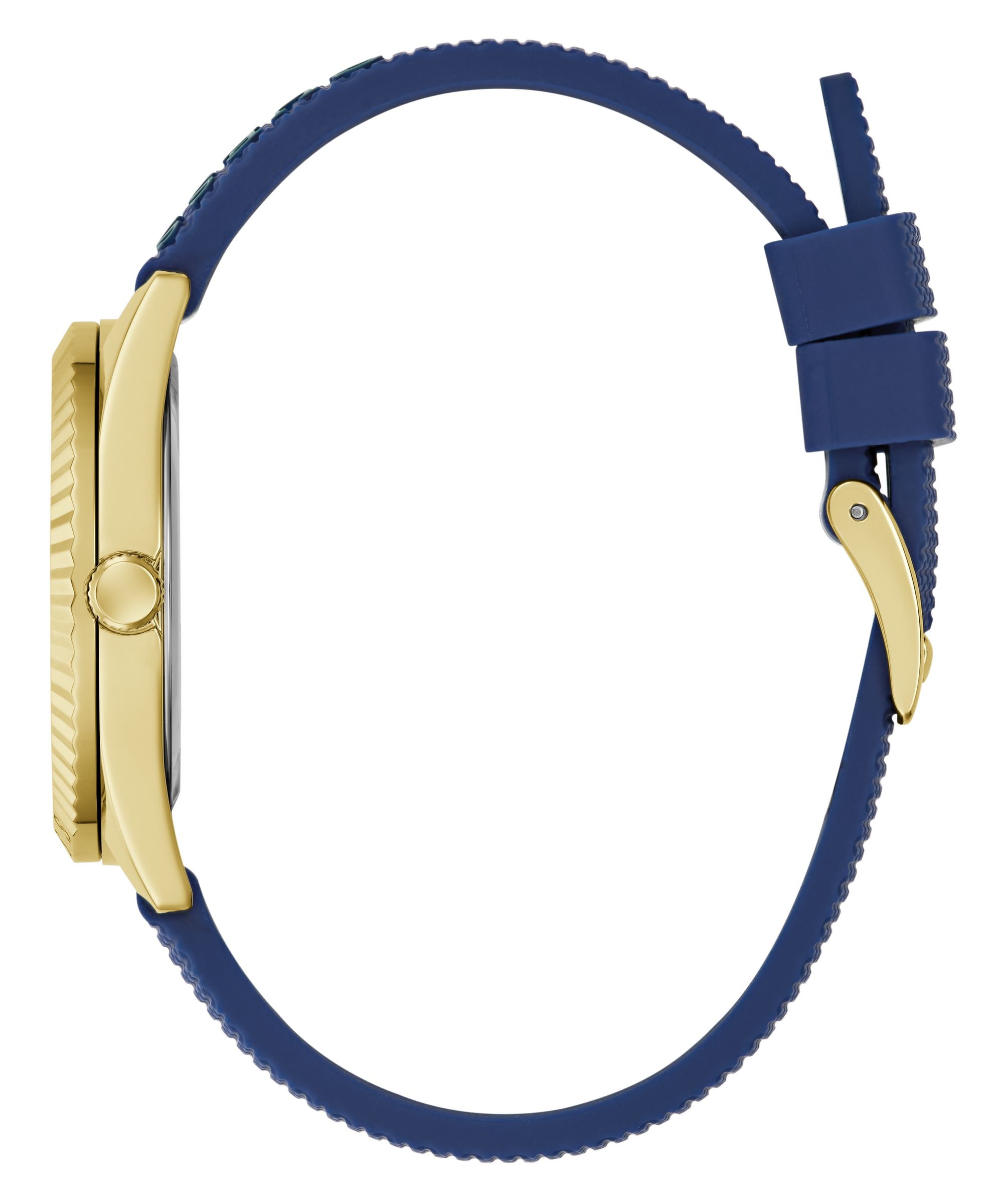 Guess Quarzuhr »CREW« Armbanduhr, Damenuhr, Silikonarmband, analog