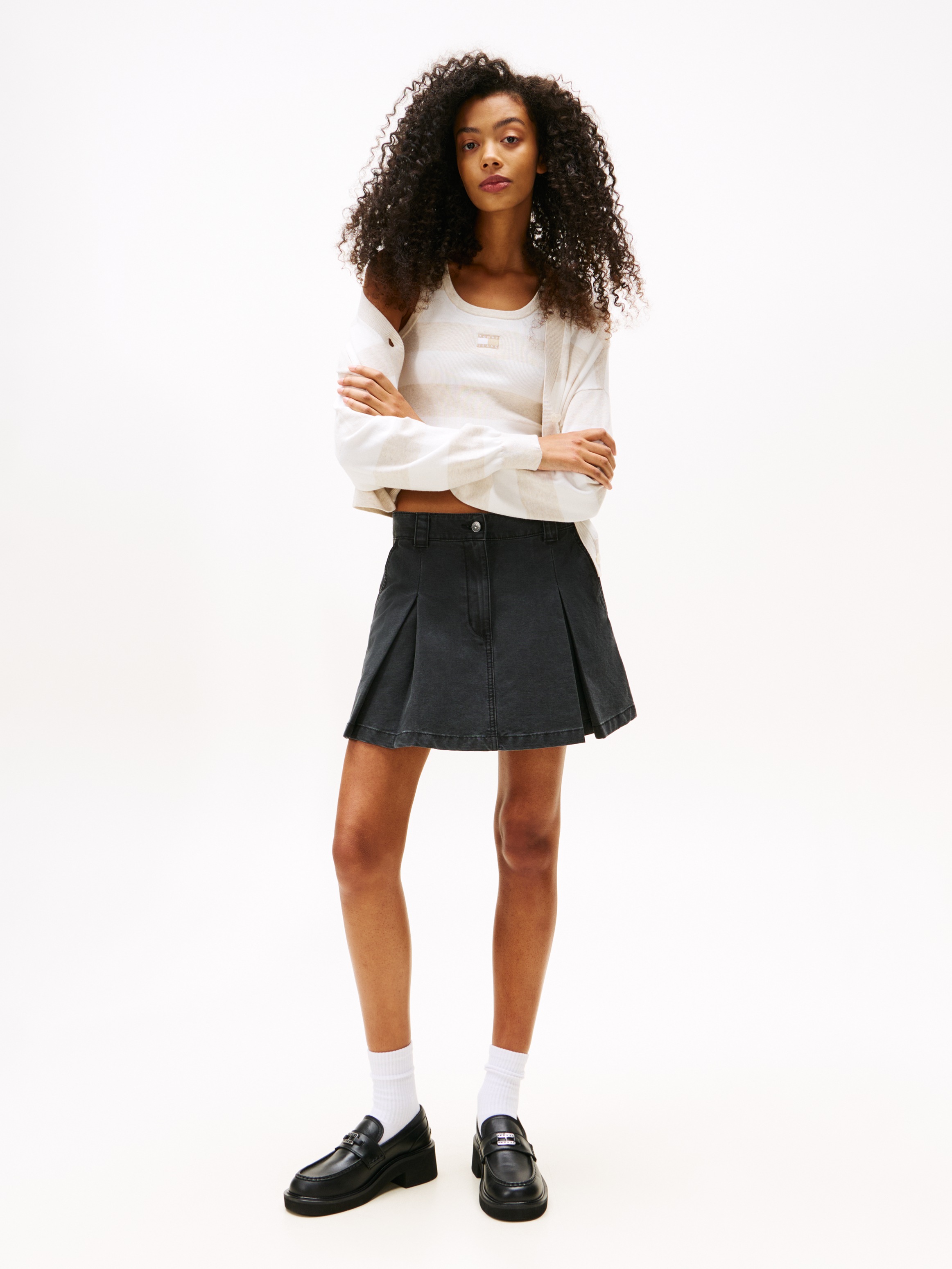 Tommy Jeans Minirock "TJW CANVAS MINI PLEATED SKIRT" günstig online kaufen