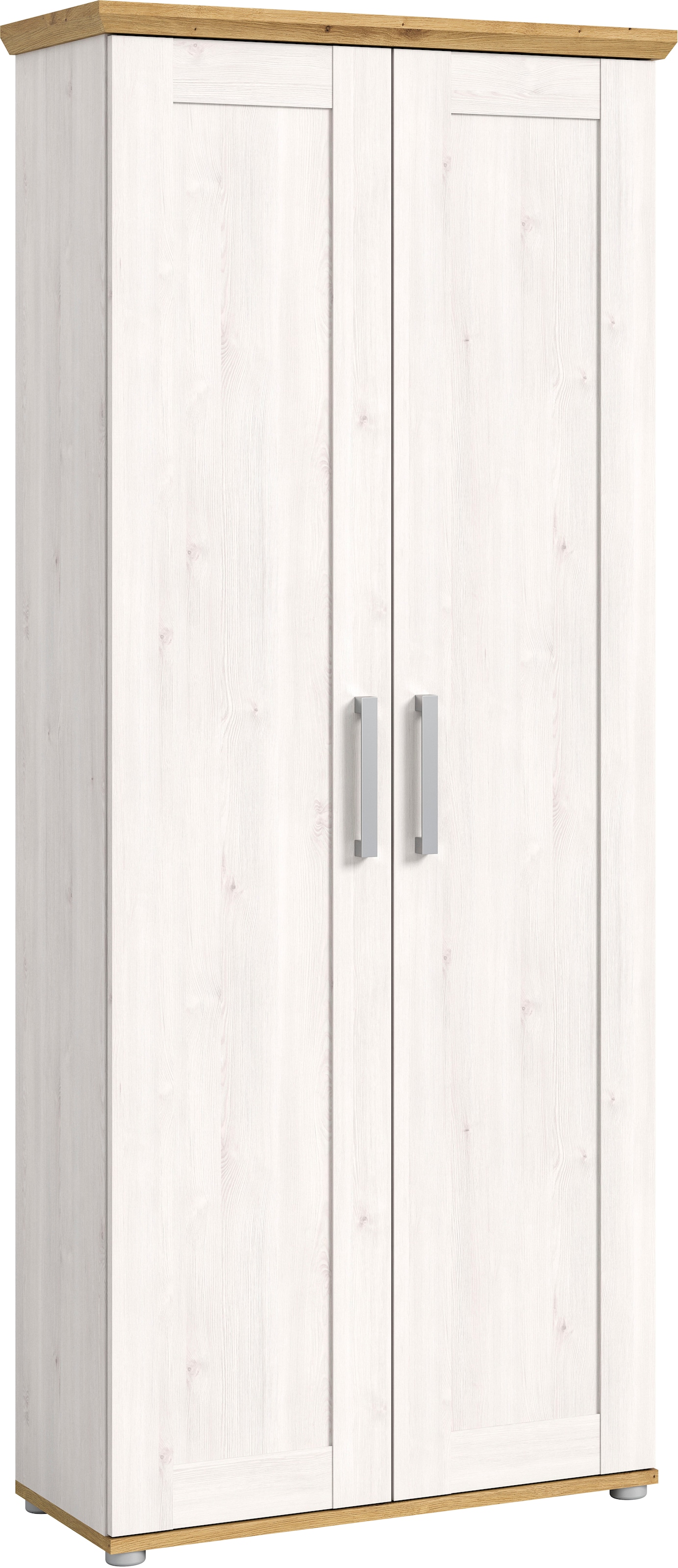 Home affaire Garderobenschrank "COSENZA, Höhe 196 cm, 2 Türen, 2 Böden, 1 Kleiderstange" Hochschrank, Stauraumschrank, Schrank, Flurschrank, Dielenschrank