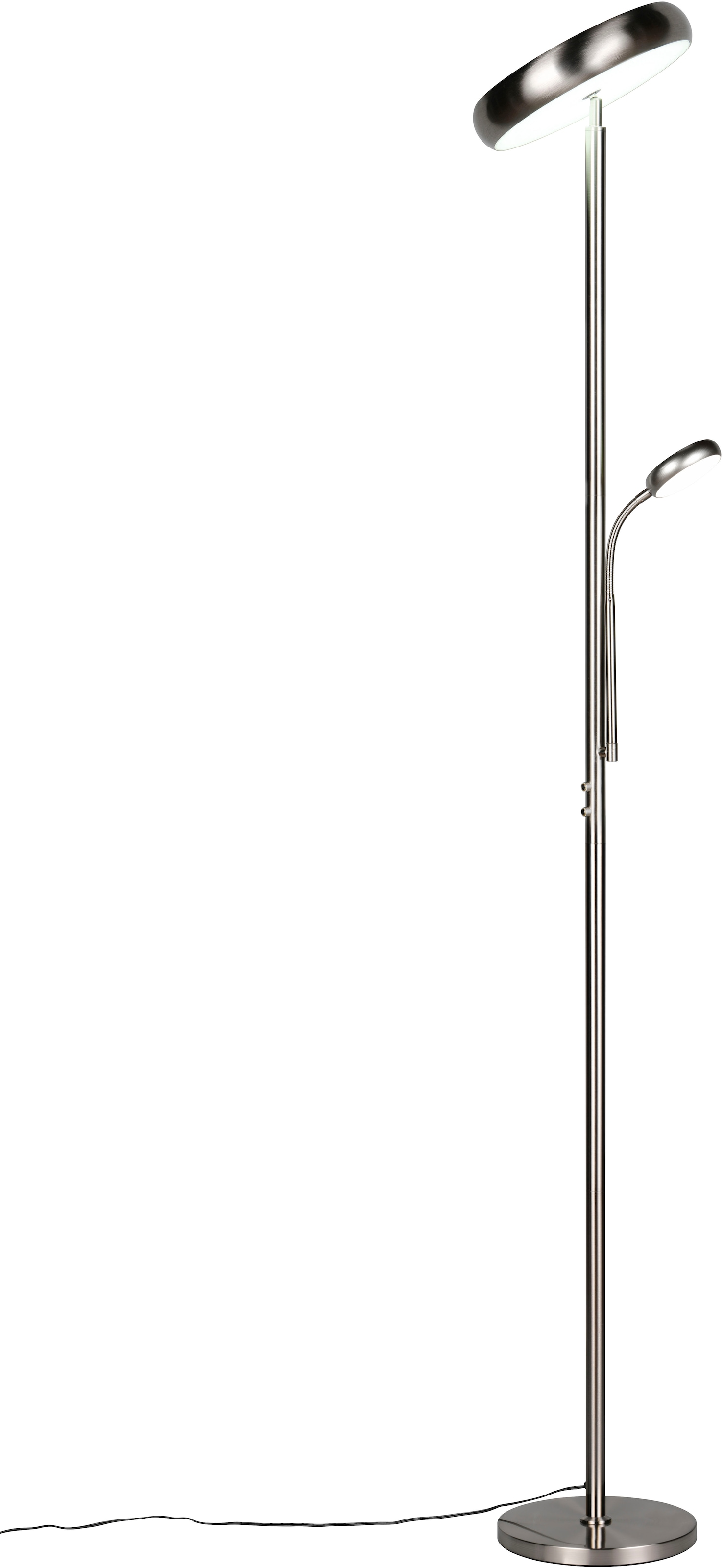 REALITY Leuchten LED Stehlampe »PALERMO, LED Stehleuchte mit Fernbedienung, 27,5W 2000 Lumen CCT« LED-Board 1 Stk. warmweiß - kaltweiß dimmbar, Lichtfarbe einstellbar 3000-6000K warm-/kaltweiß, Höhe 183 cm