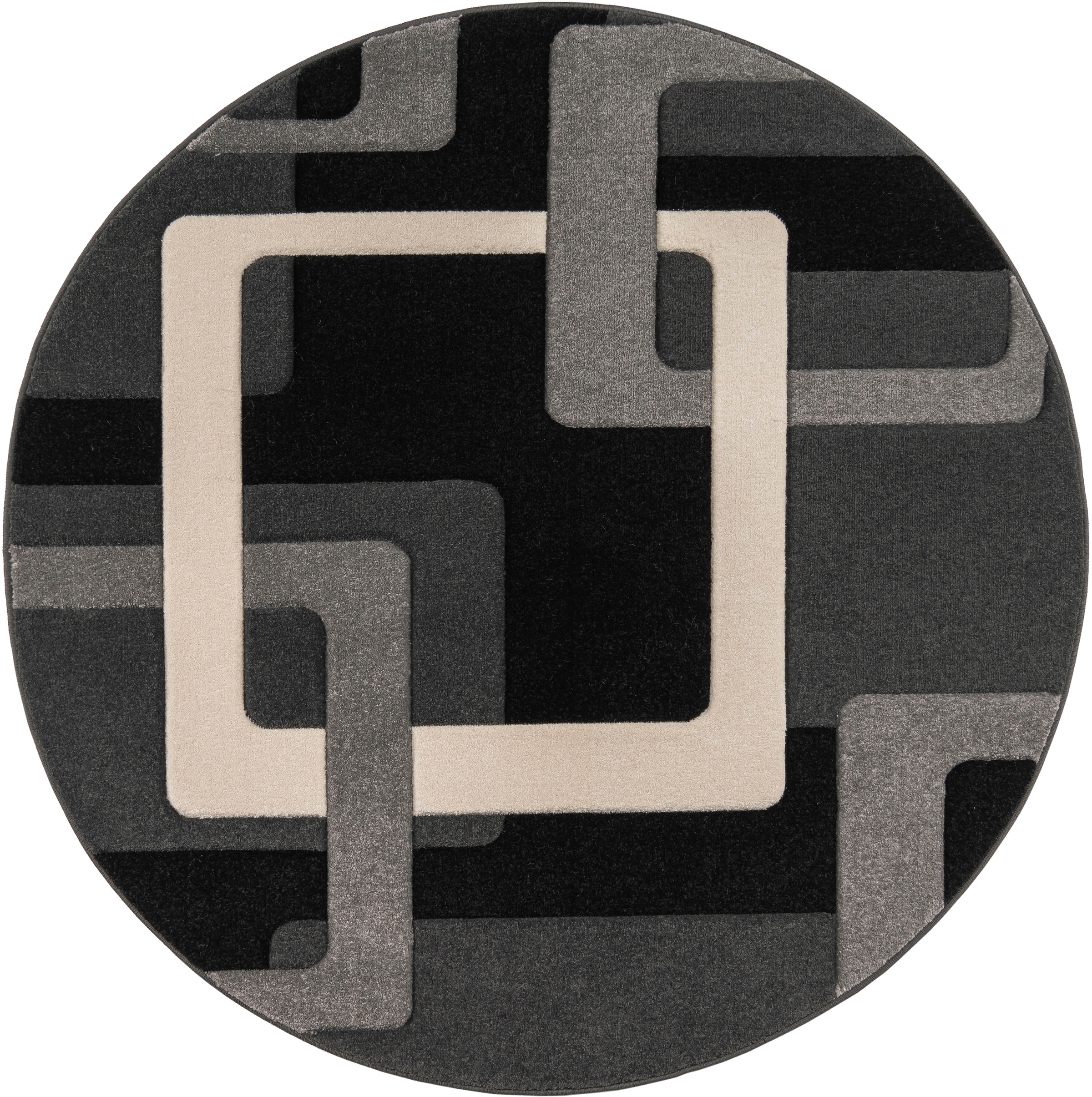 OTTO home Teppich "Maxim, 140 Ø" rund 12 mm Höhe Hoch-Tief-Effekt, Kurzflor günstig online kaufen