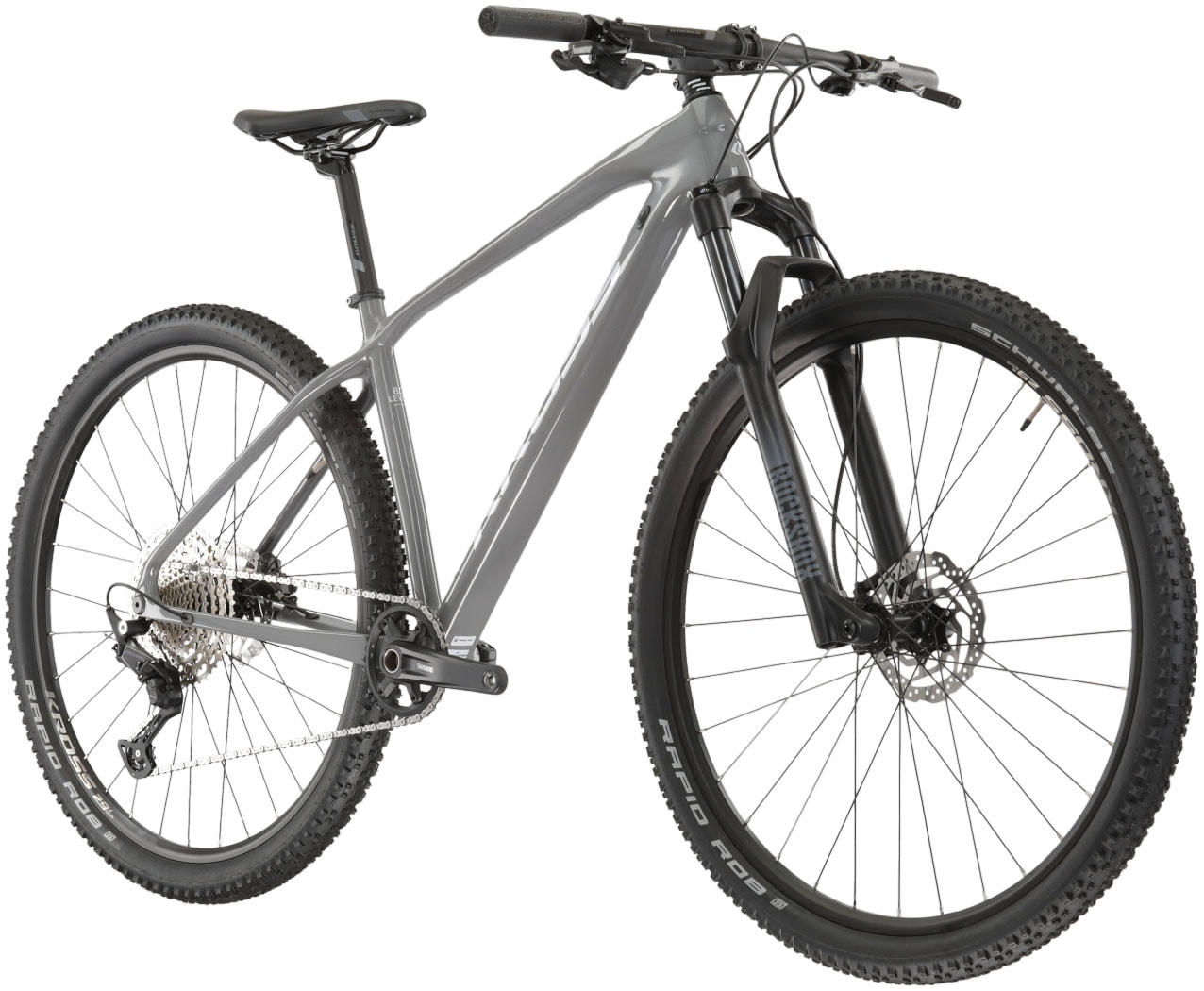 Kross Mountainbike »KROSS MTB Hardtail Level 8.0 29" grau 12 Gänge«, 12 Gang, Shimano, DEORE M6100 Schaltwerk, Kettenschaltung