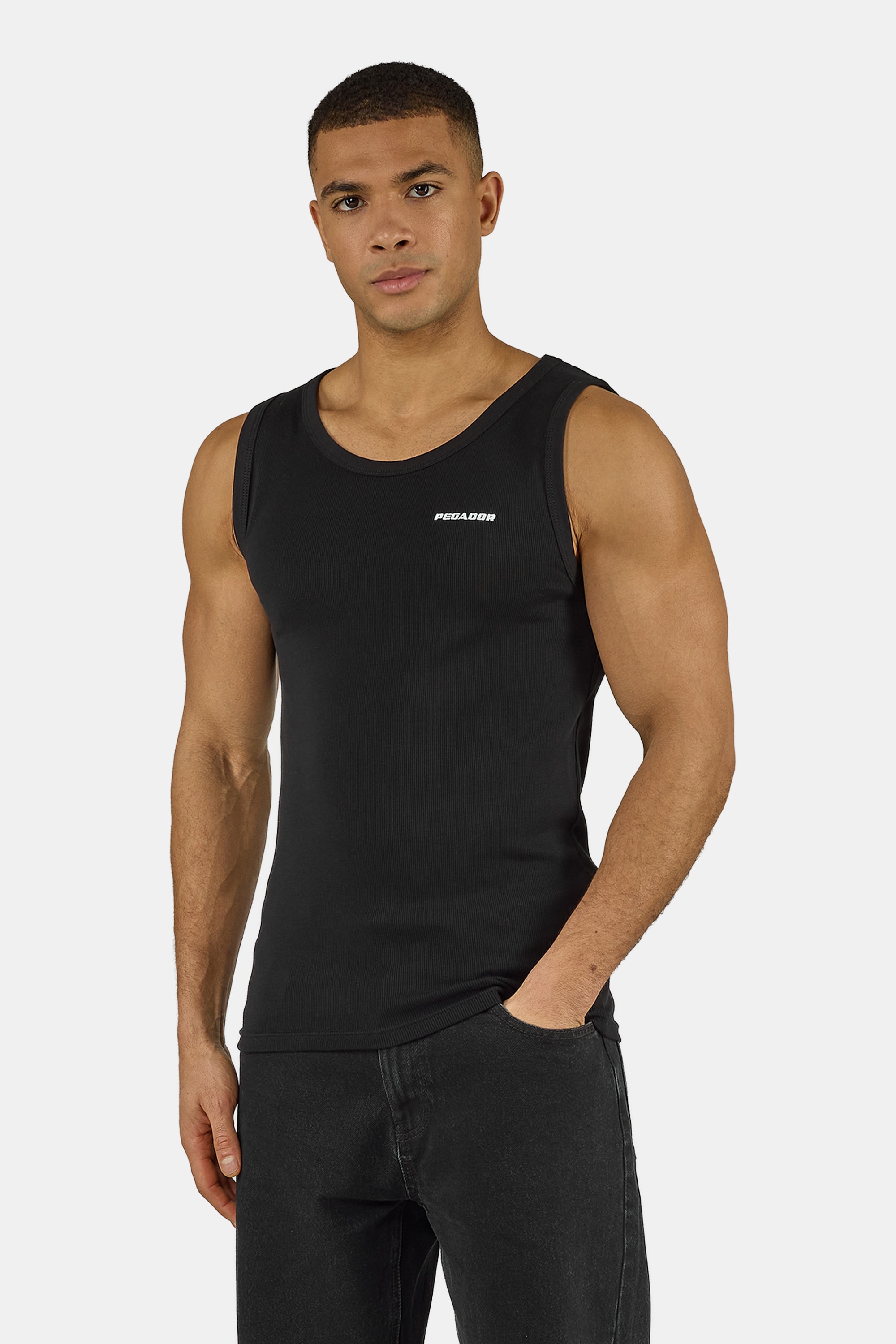 PEGADOR Muscleshirt "Logo Rib Undershirt" Baumwollmischung, regular fit günstig online kaufen