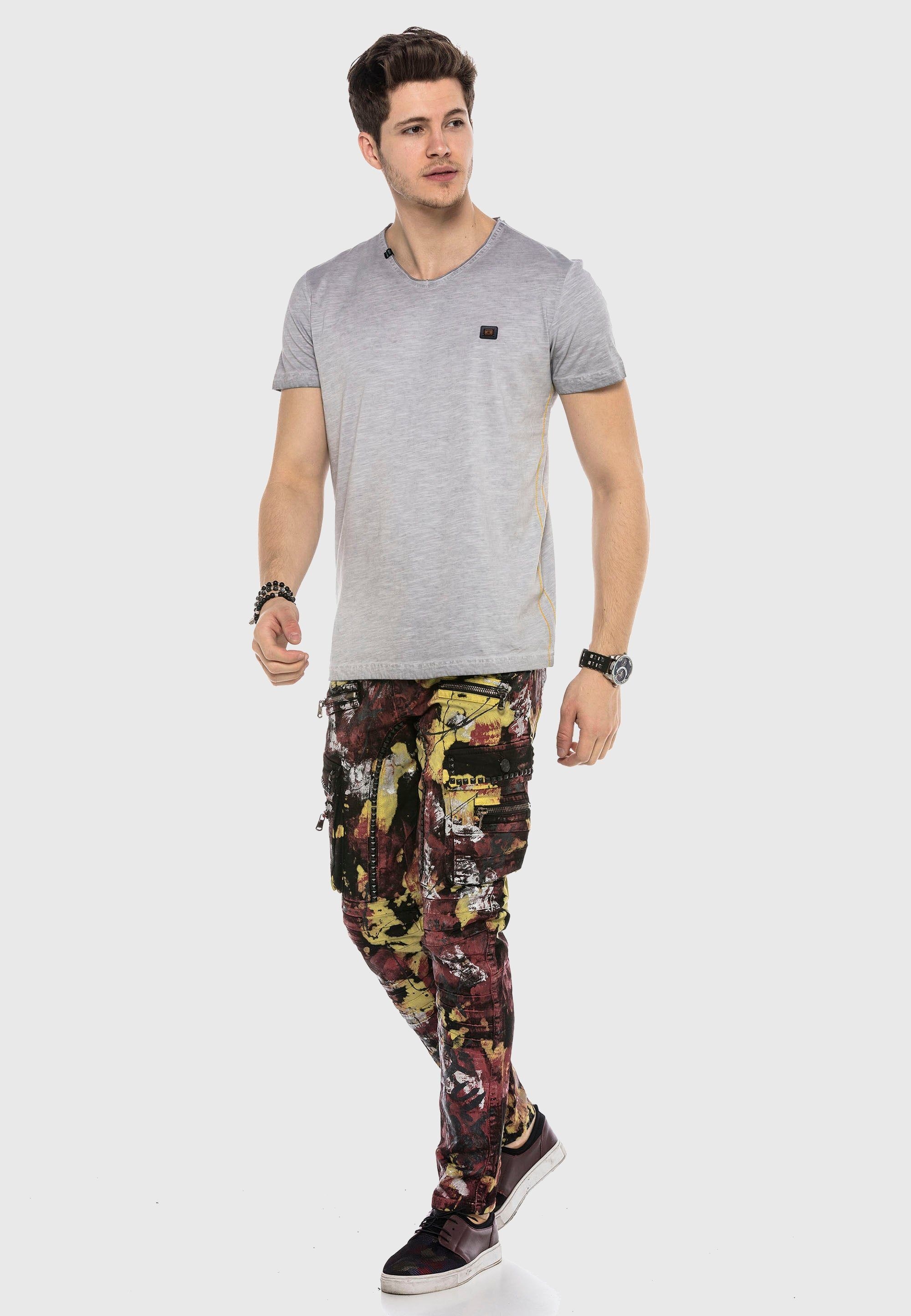 Cipo & Baxx 5-Pocket-Jeans »Jeans«, mit farbenfrohem Print
