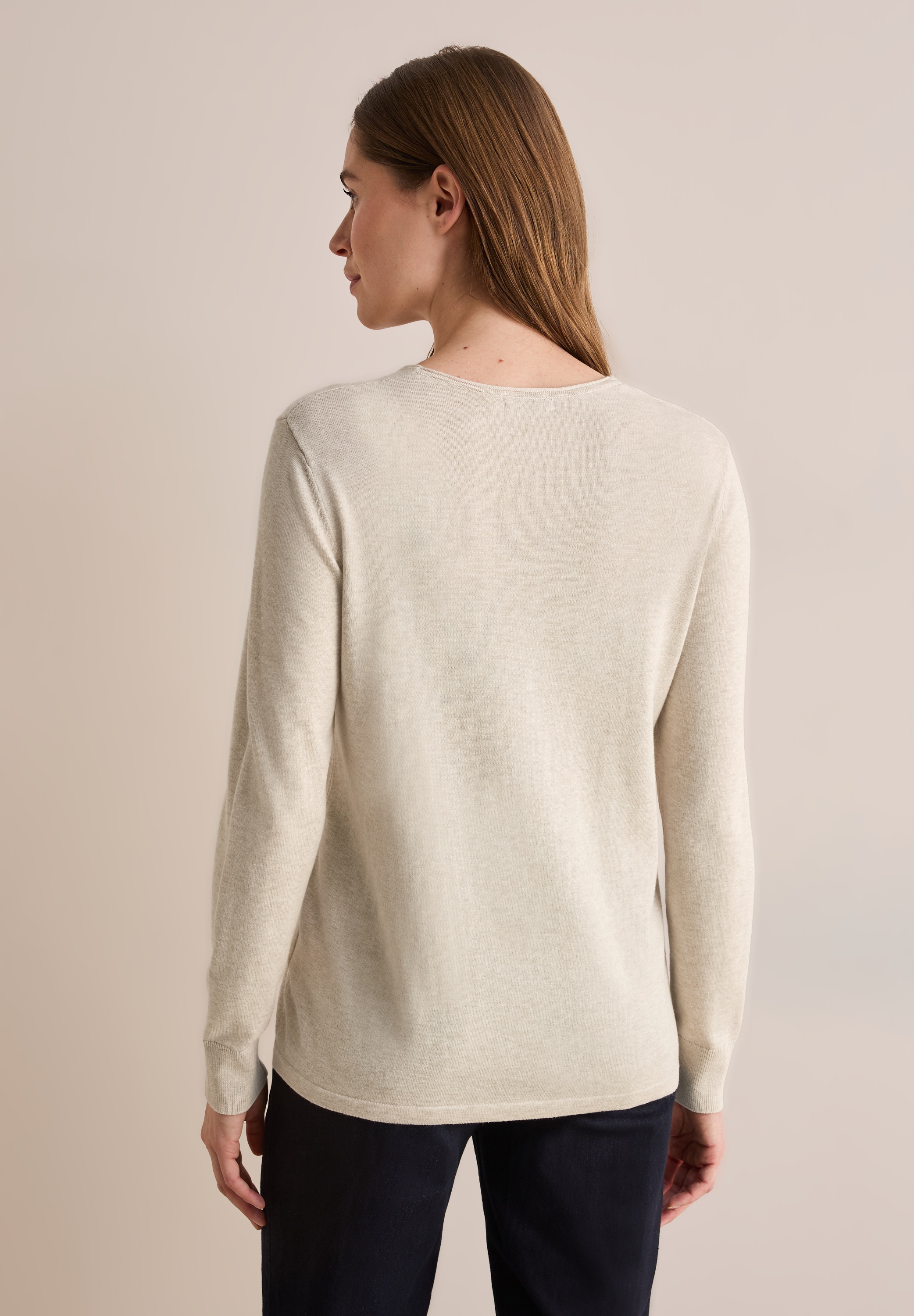 Cecil Strickpullover, mit abgerundetem V-Ausschnitt