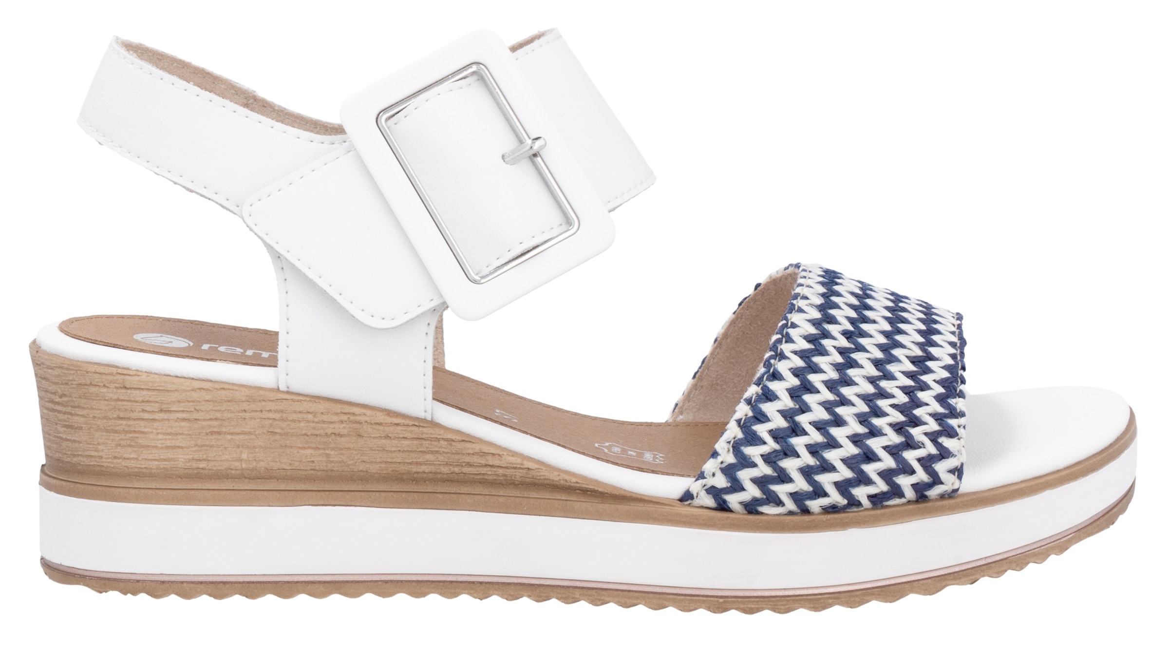 Remonte Sandalette »ELLE-Collection«, Sommerschuh, Sandale, Bequemschuh mit Klett unter der Zierschnalle