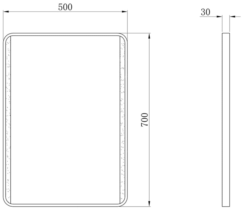 Talos Badspiegel »CHIC«, (Komplett-Set), BxH: 50x70 cm, energiesparend