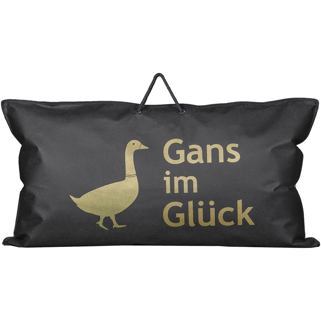 Gans im Glück Baumwollkissen »Gans im Glück, Allergiker geeignet (Hausstauballergiker)«, Füllung: 100% Polyester, Bezug: 100% Baumwolle, (1 St.)