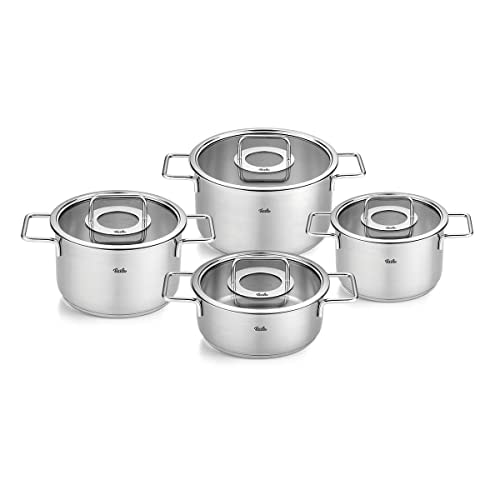 Fissler Topf-Set "Fissler Pure Collection" Set, Kochtopf 16/20/24 + Bratentopf 20cm, 4 Stk. tlg. Edelstahl 18/10