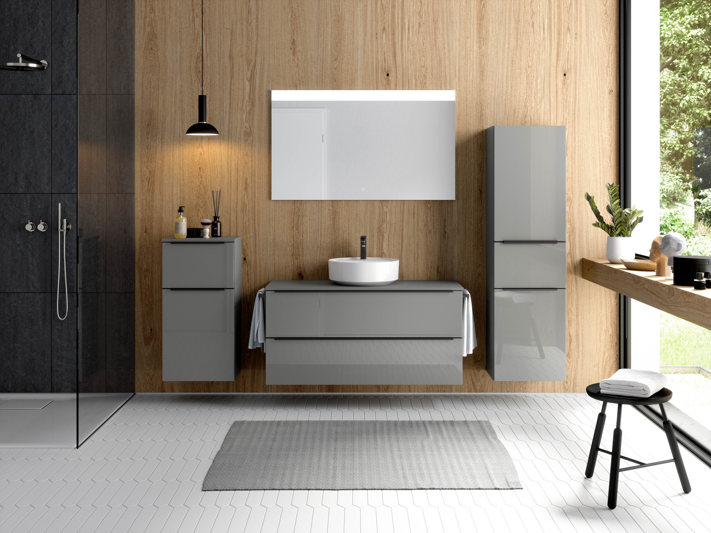 nobilia Badmöbel-Set "Alvene" vormontiert, mit Soft-Close, 4 Stk. tlg. günstig online kaufen