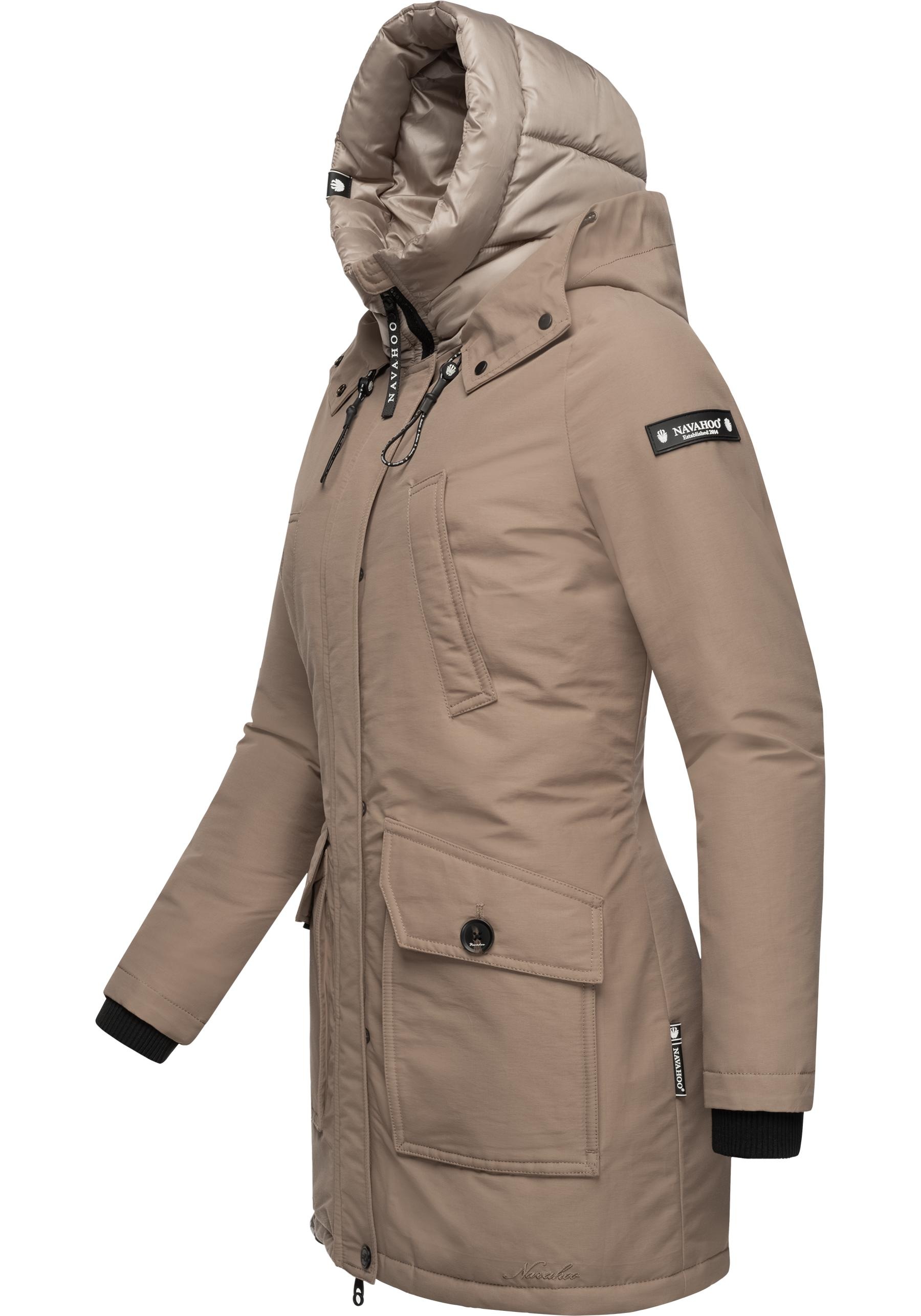Navahoo Winterjacke »Blizzardstorm«, mit Kapuze, Warm gefütterter Wintermantel mit Kapuze