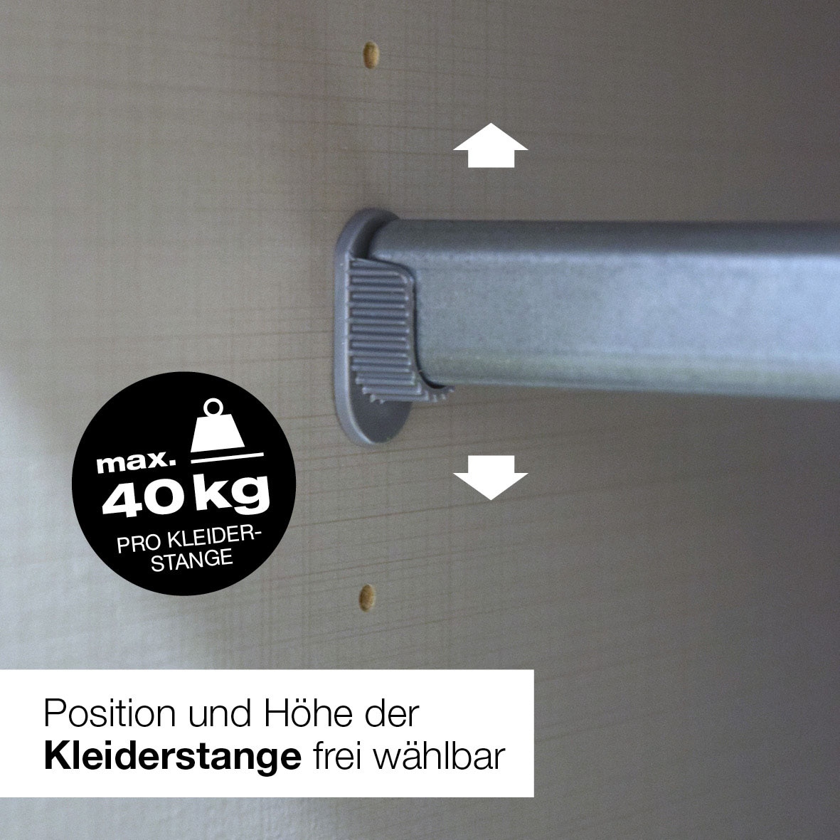Wimex Kleiderschrank »Mugano, B/T/H 135 oder 180/65/198cm, Made in Germany«, (wähle Deine Ausstattung: Basic oder Premium!), 2 Schwebetüren mit oder ohne Spiegel, Metallgriffe