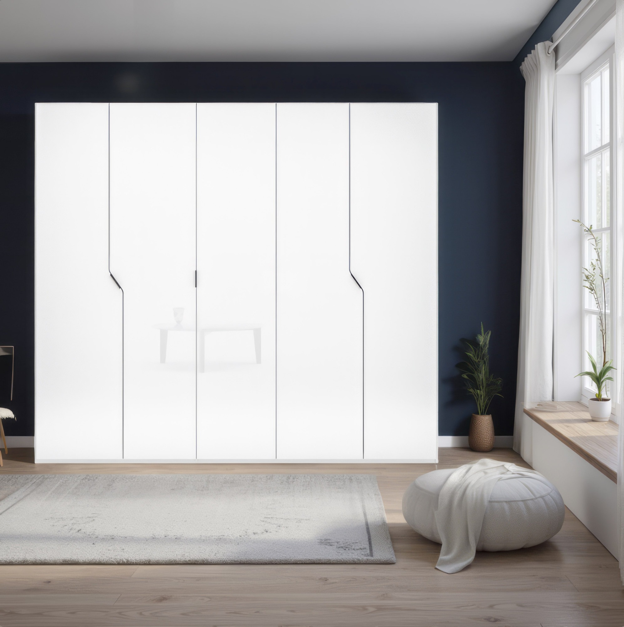 Home affaire Kleiderschrank "AMETISTA, Drehtürenschrank, designgeformten Fr günstig online kaufen