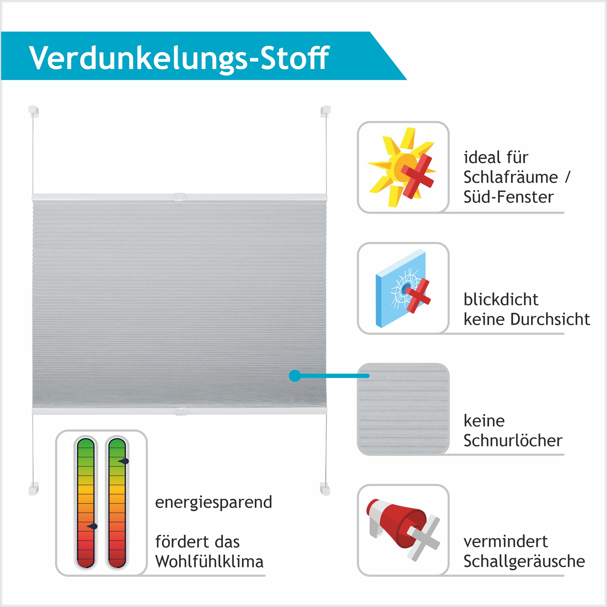 Good Life Wabenplissee "Aris" verdunkelnd energiesparend ohne Bohren verspa günstig online kaufen