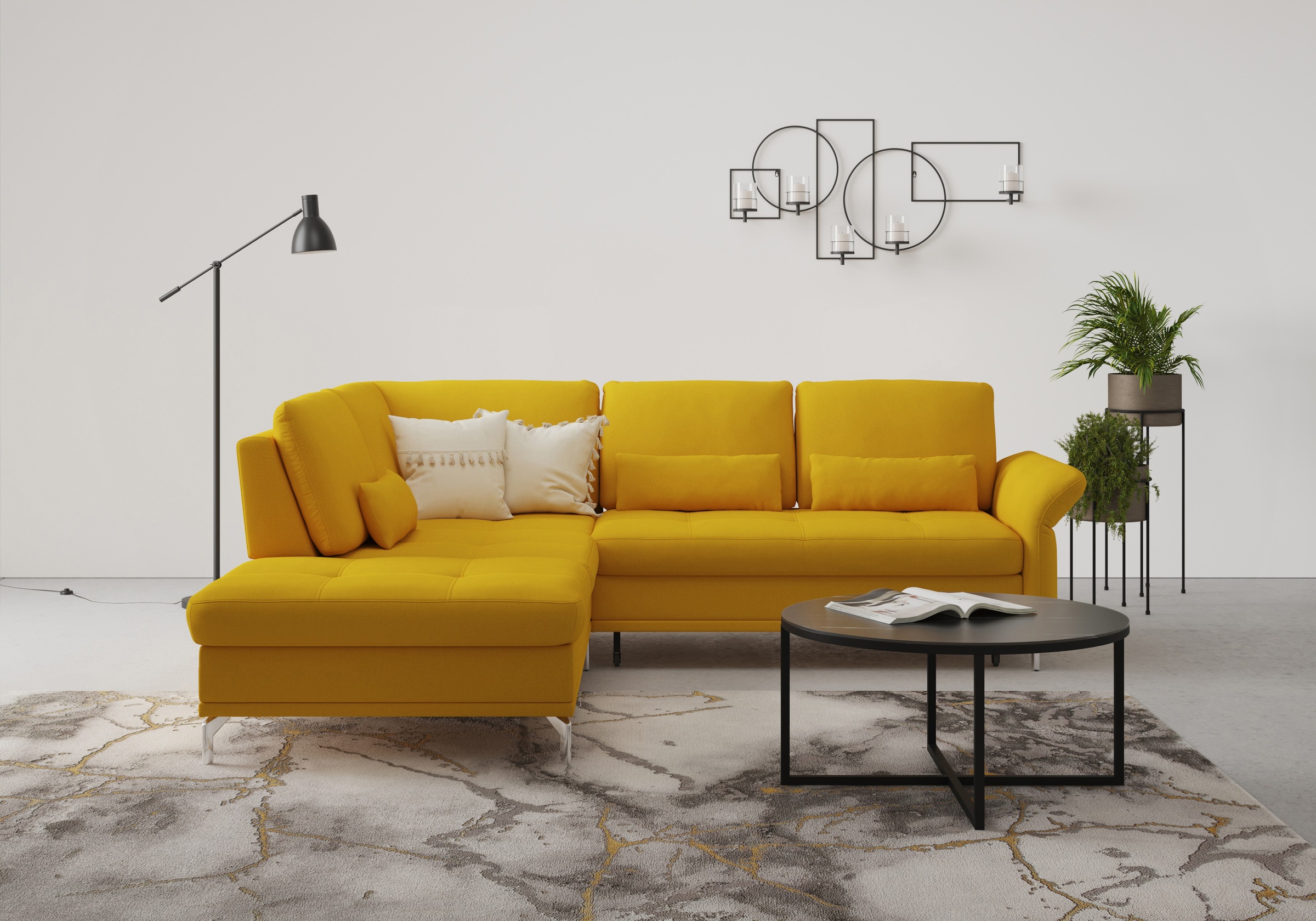 INOSIGN Ecksofa »Palm Beach L-Form«, Federkern, mit Sitztiefenverstellung, wahlweise mit Bettfunktion