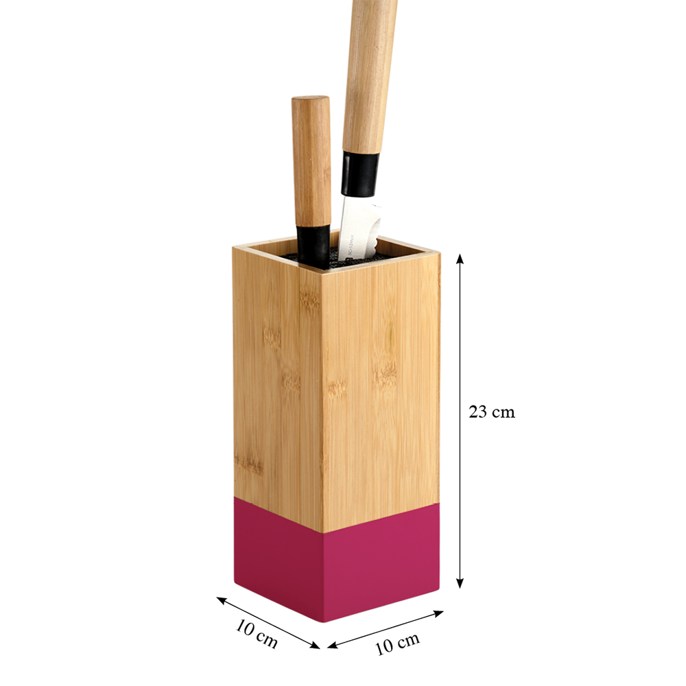 KESPER® Messerblock »Messerhalter mit Kunststoffborsten zum variablen Platzieren der Messer« 1 Stk. aus FSC®-zertifiziertem Bambus, Höhe ca. 23 cm