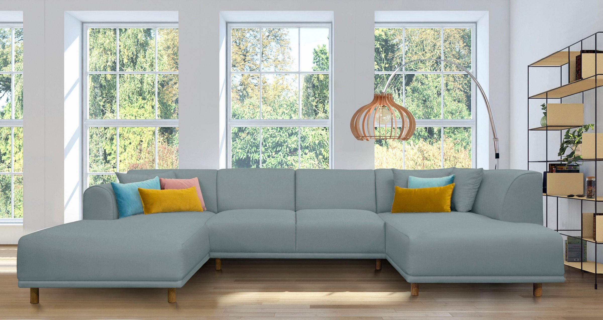 OTTO home Wohnlandschaft "Maroon U-Form" in skandinavischem Design, mit los günstig online kaufen