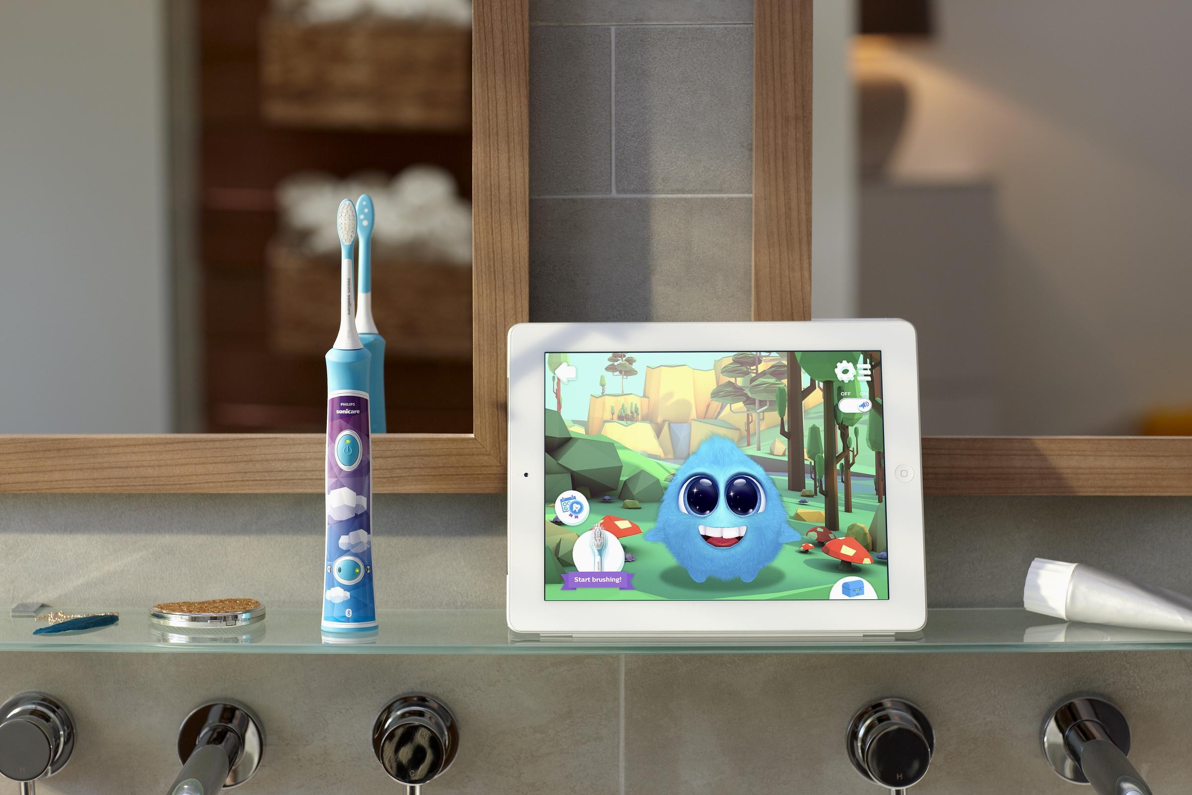 Philips Sonicare Elektrische Kinderzahnbürste »HX6322/04«, 2 St. Aufsteckbürsten, inkl. 8 Aufkleber