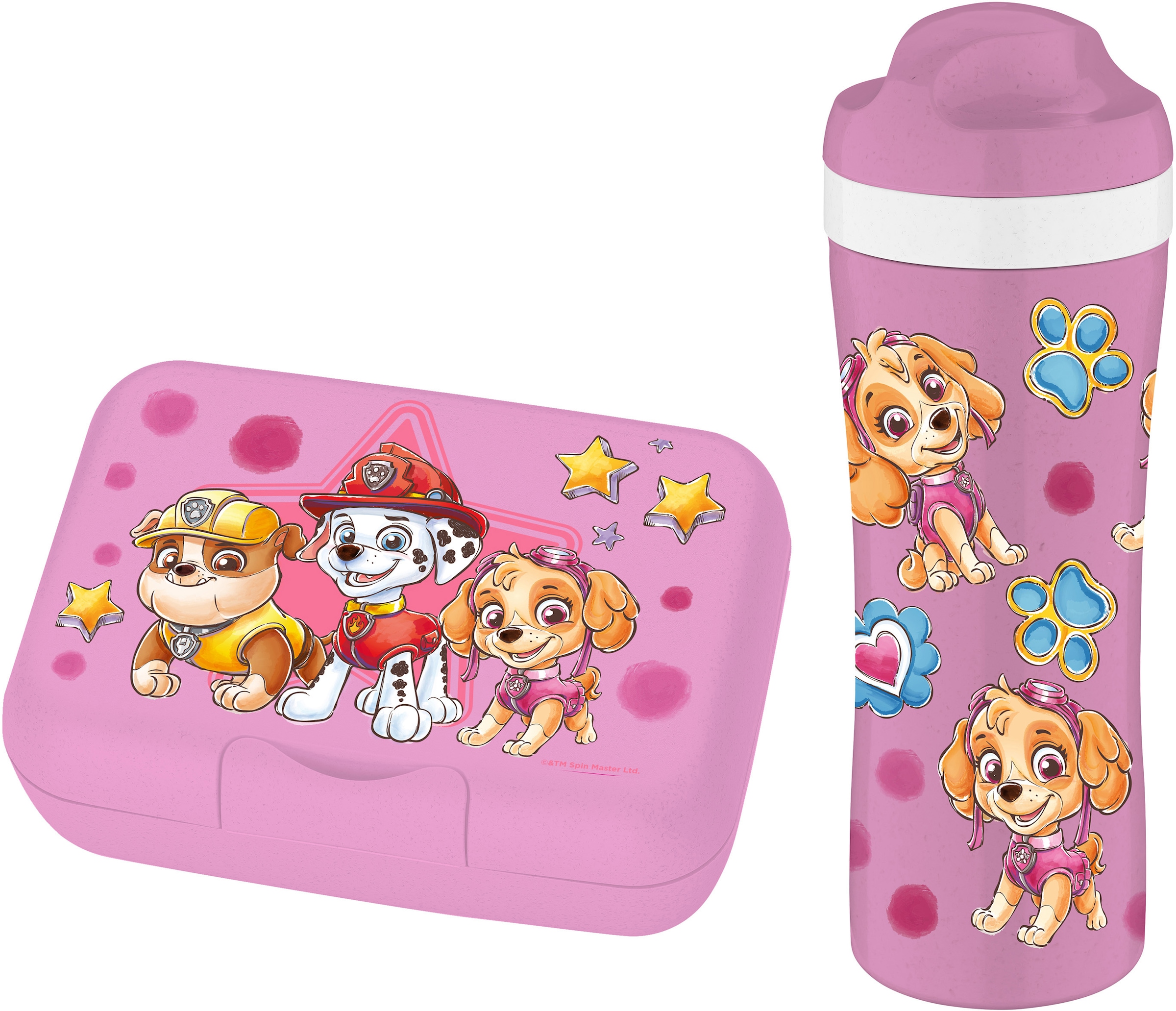 KOZIOL Trinkflasche "CANDY L PAW PATROL", (Set), 425 ml,+Lunchbox OASE PAW PATROL,100%recycelbar,CO² neutral produziert