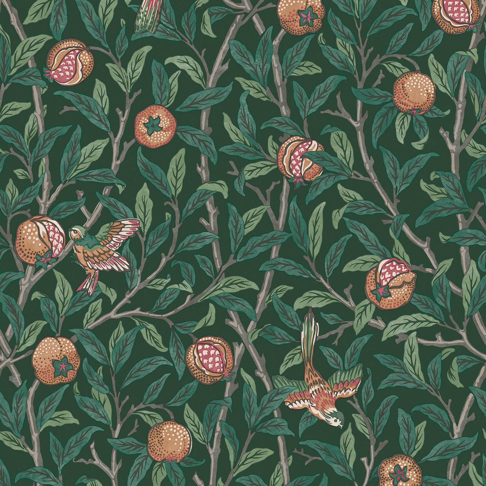 Thumbnail - WILLIAM MORRIS AT HOME Vliestapete "Bird & Pomegranate" Retro texturiert Design Tapeten