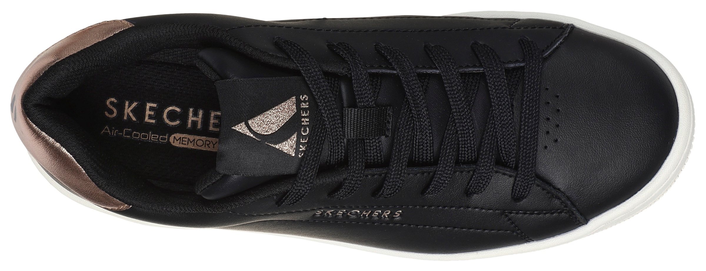 Skechers Sneaker »UNO COURT«, mit Metallic-Applikation, Freizeitschuh, Halbschuh, Schnürschuh