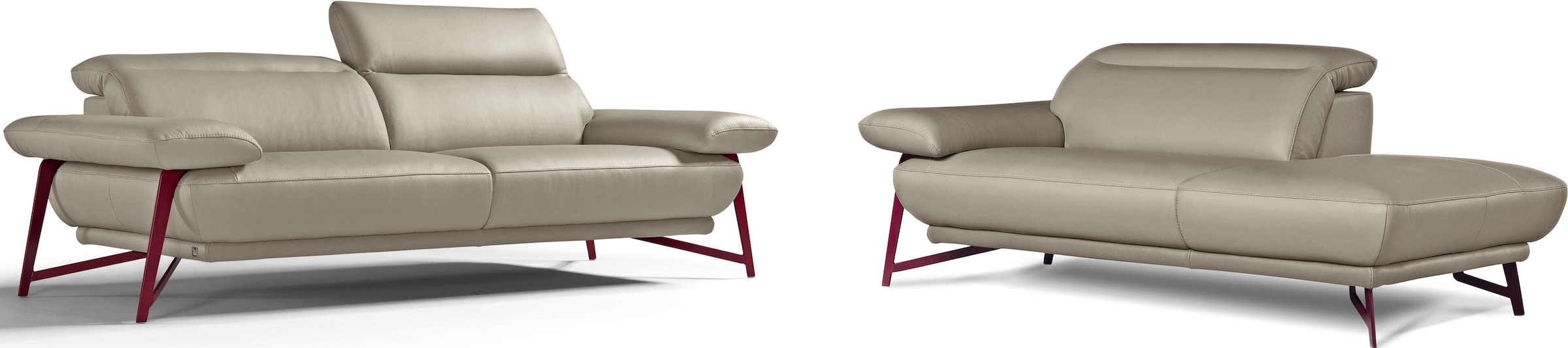 Egoitaliano Sofa "Anais, Design mit hohem Sitzkomfort, Fußfarbe schattengra günstig online kaufen