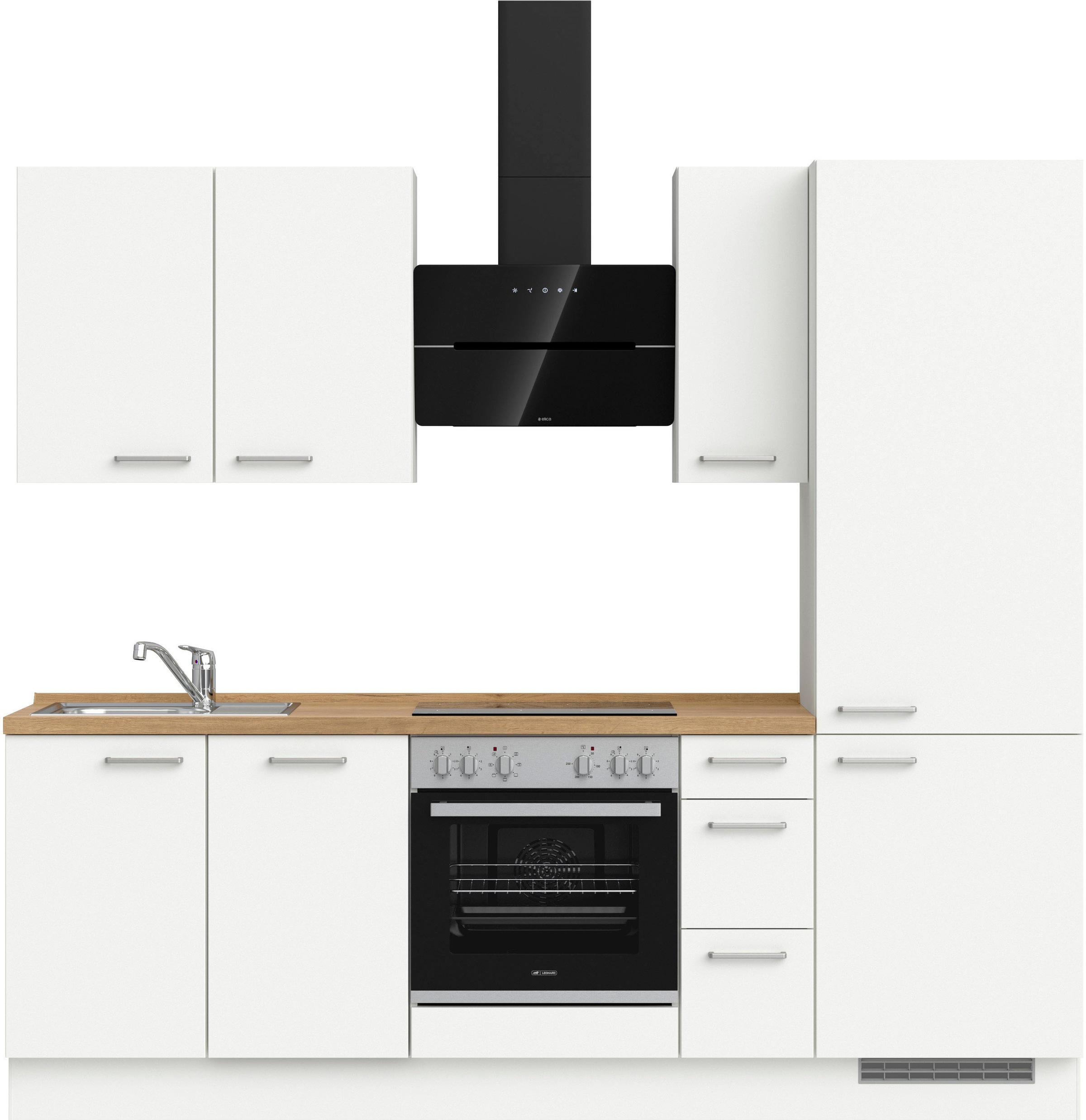 nobilia Küchenzeile ""Touch II", NEU: individuell anpassbar mit gratis Profi-Beratung" vormontiert, Breite 240 cm, Ausrichtung wählbar, wahlw. mit E-Geräten