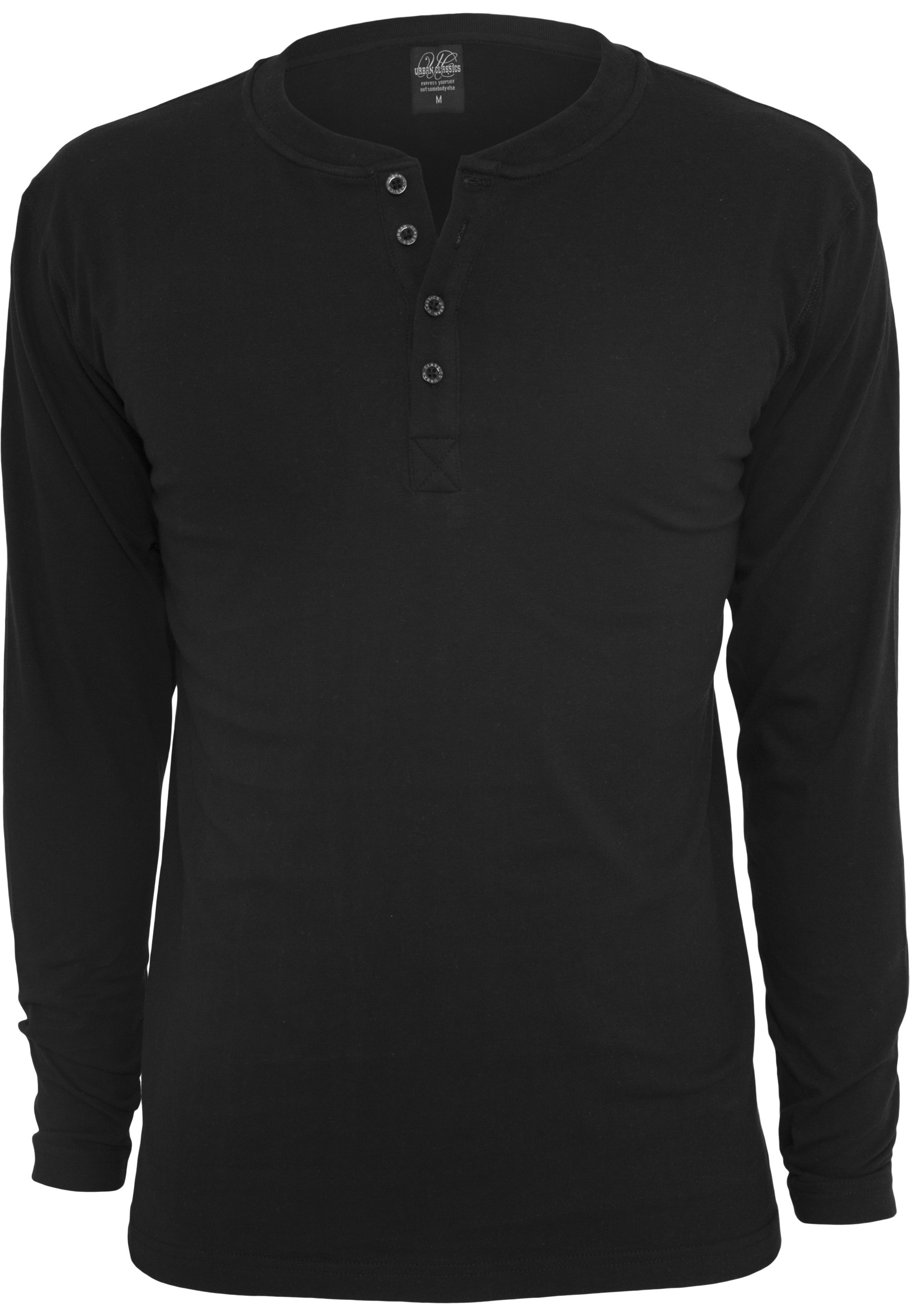 URBAN CLASSICS Langarmshirt "Urban Classics Herren Basic Henley L/S Tee" 1 Stk.