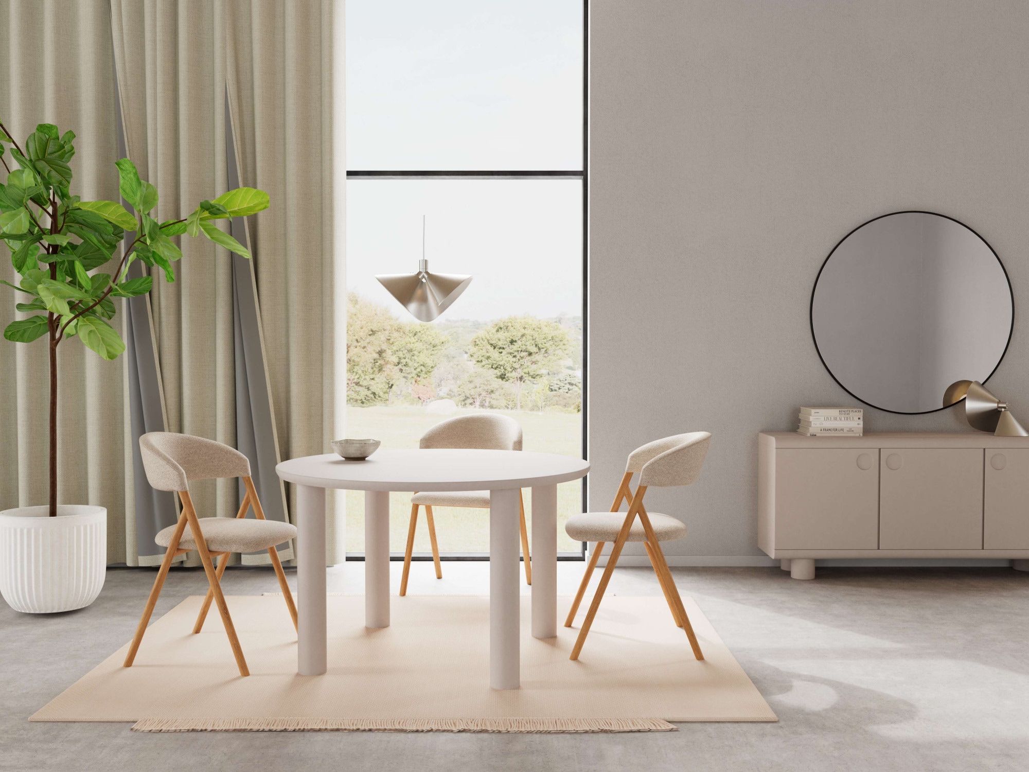 ACTONA GROUP Esstisch »Magee, Speisetisch, Tisch« Tisch, grau, Ø120x75cm