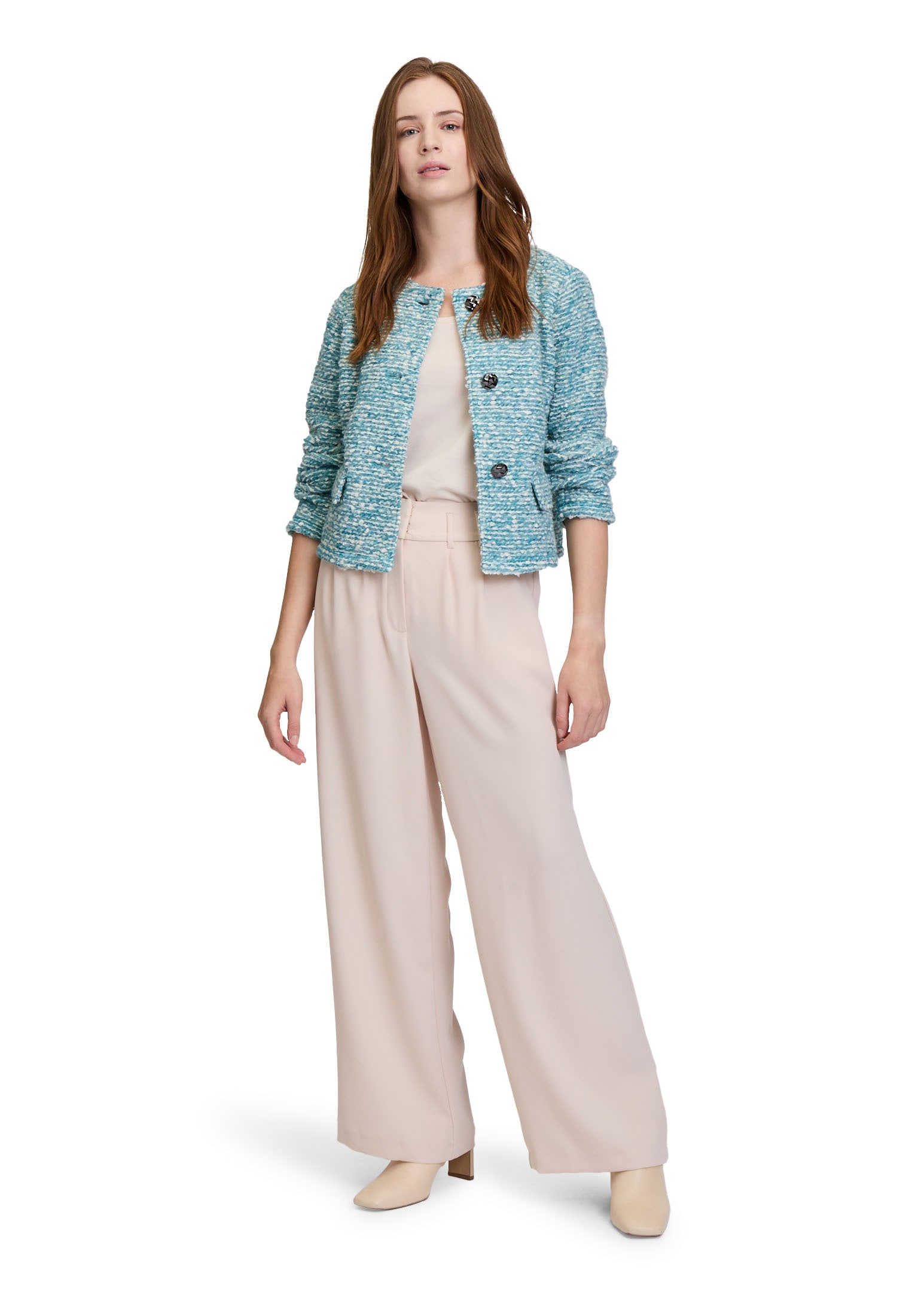 Betty&Co Jackenblazer »Betty & Co Damen Kuscheljacke mit Knöpfen«, Material