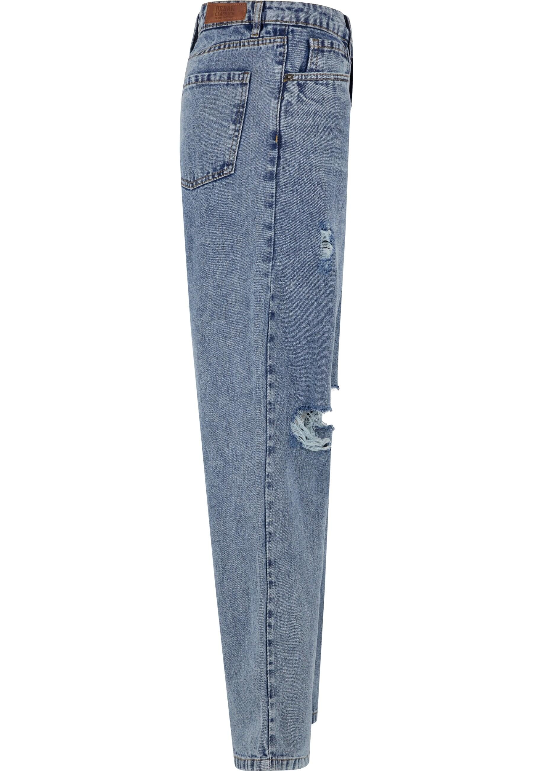 URBAN CLASSICS Bequeme Jeans »Urban Classics Ladies Distressed 90's Wide Leg Denim Pants«