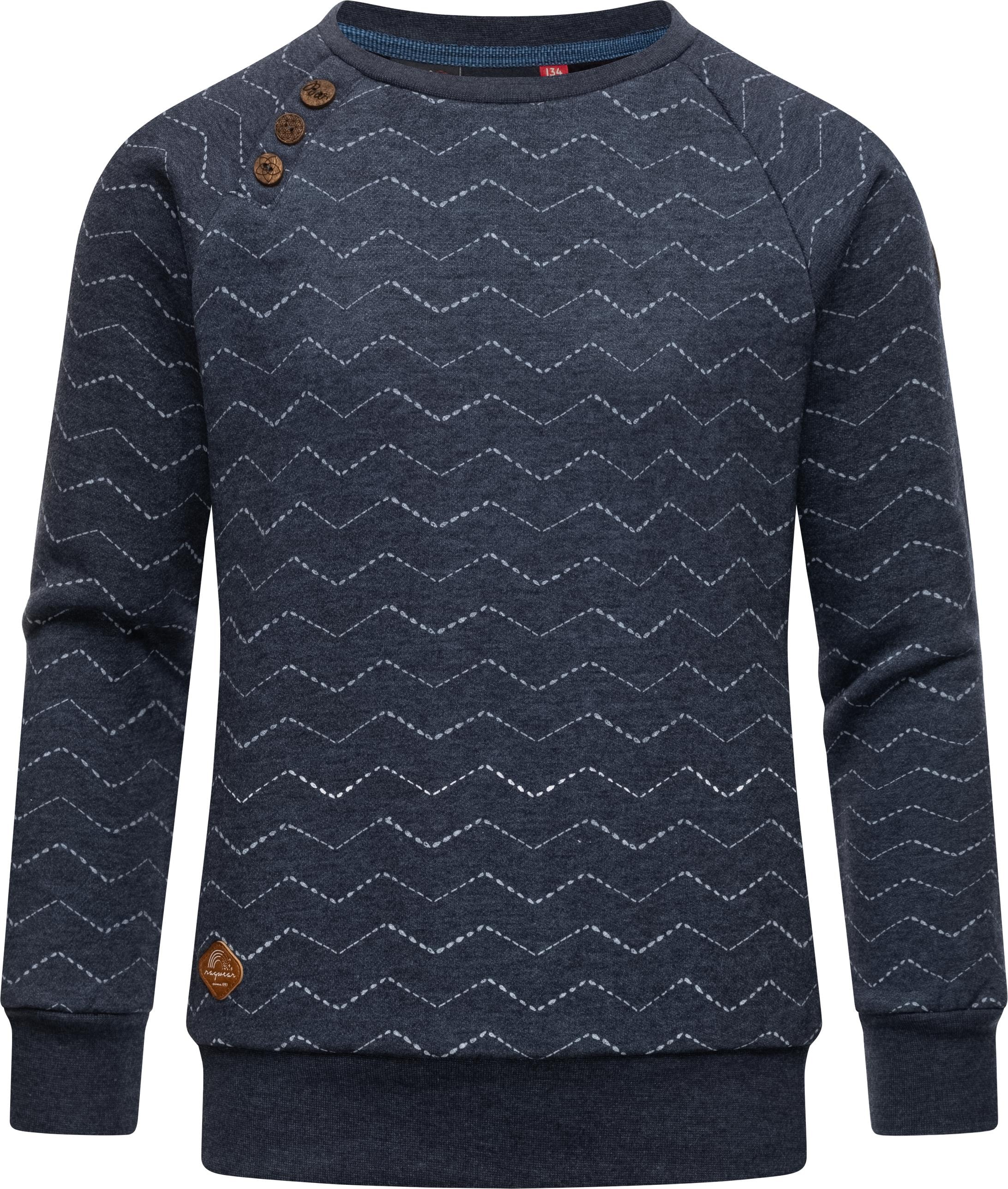 Ragwear Sweater »Darinka Zig Zag«, stylisches Mädchen Sweatshirt mit Zick-Zack-Muster