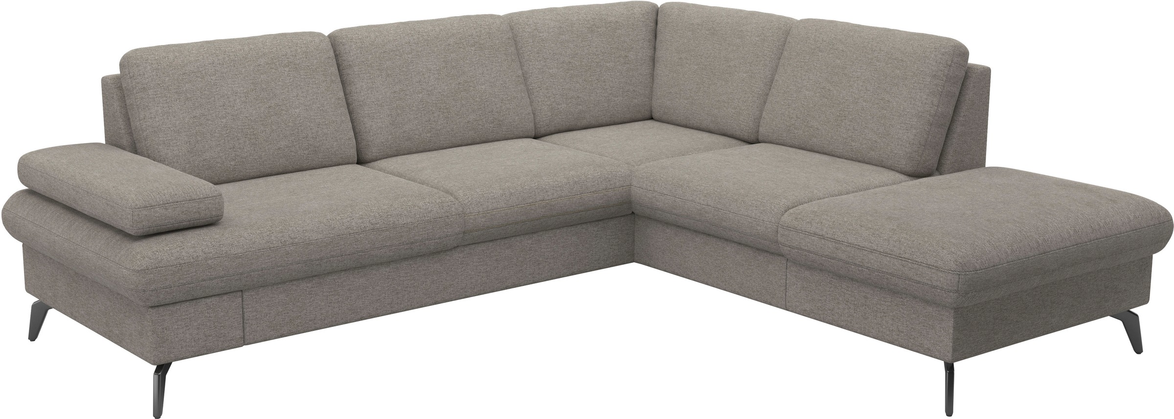 sit&more Ecksofa »Morris Jubi L-Form«, inkl. Armteilfunktion und 1 Zierkissen, wahlweise mit Bettfunktion