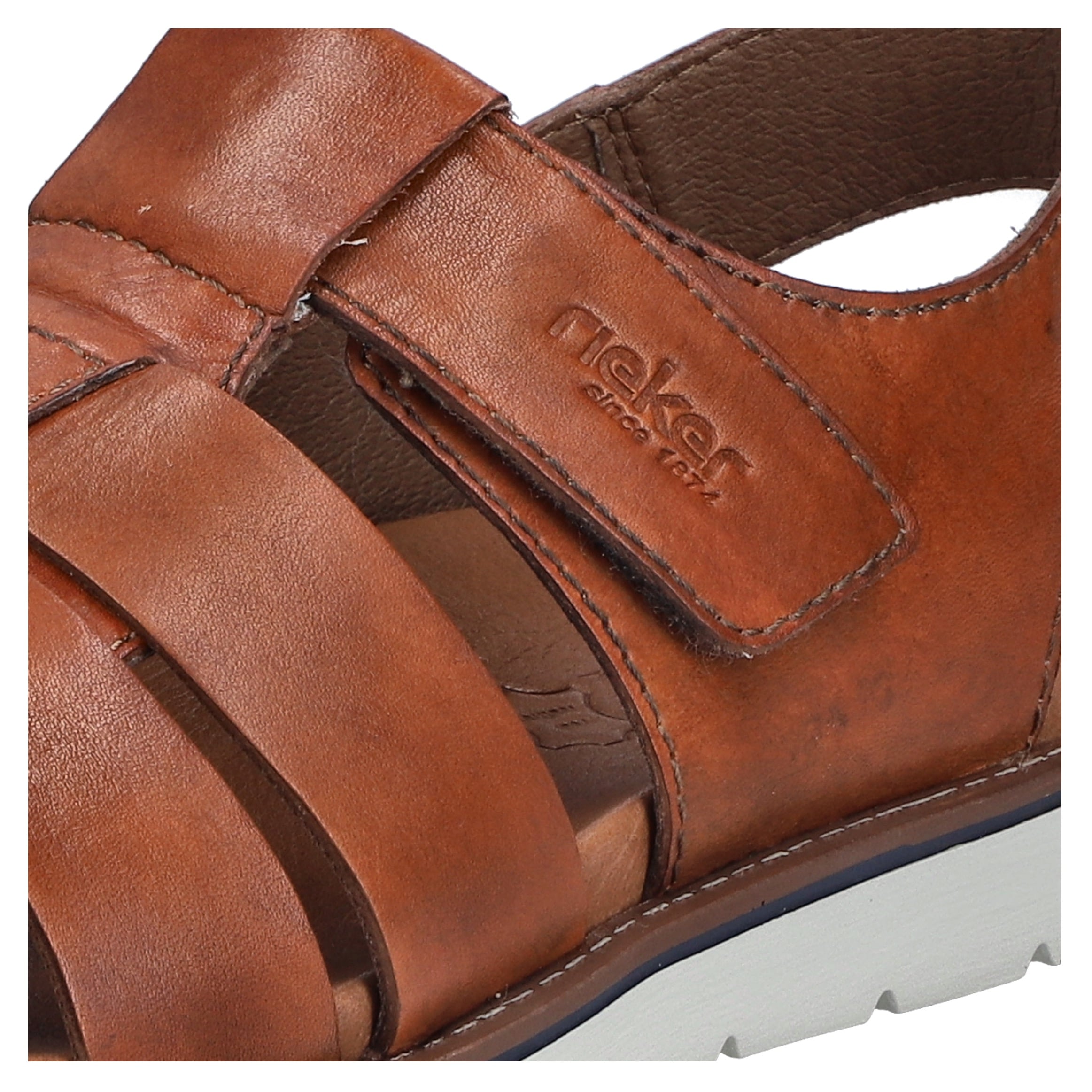 Rieker Sandale, Sommerschuh, Strandschuh, Klettschuh mit vorgeformtem Fußbett